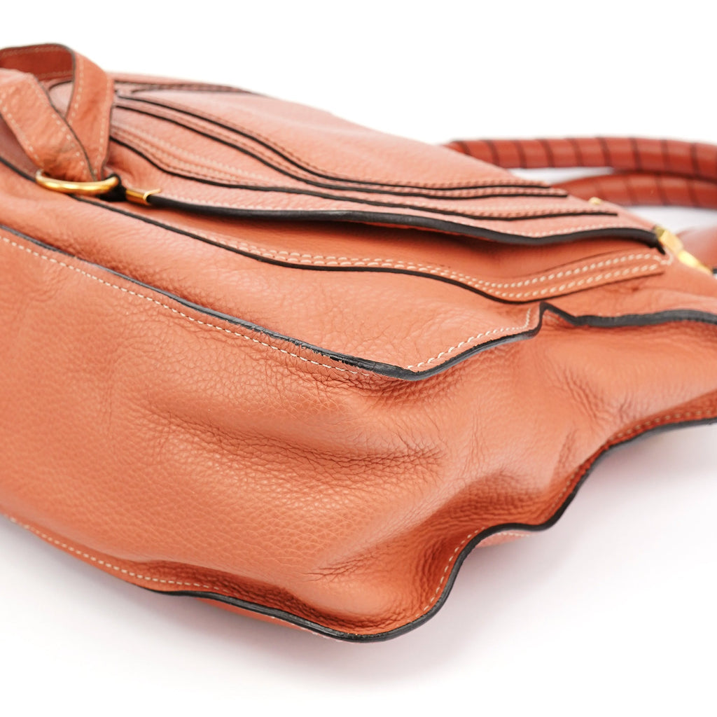 Pale Orange Leather Marcie Shoulder Bag