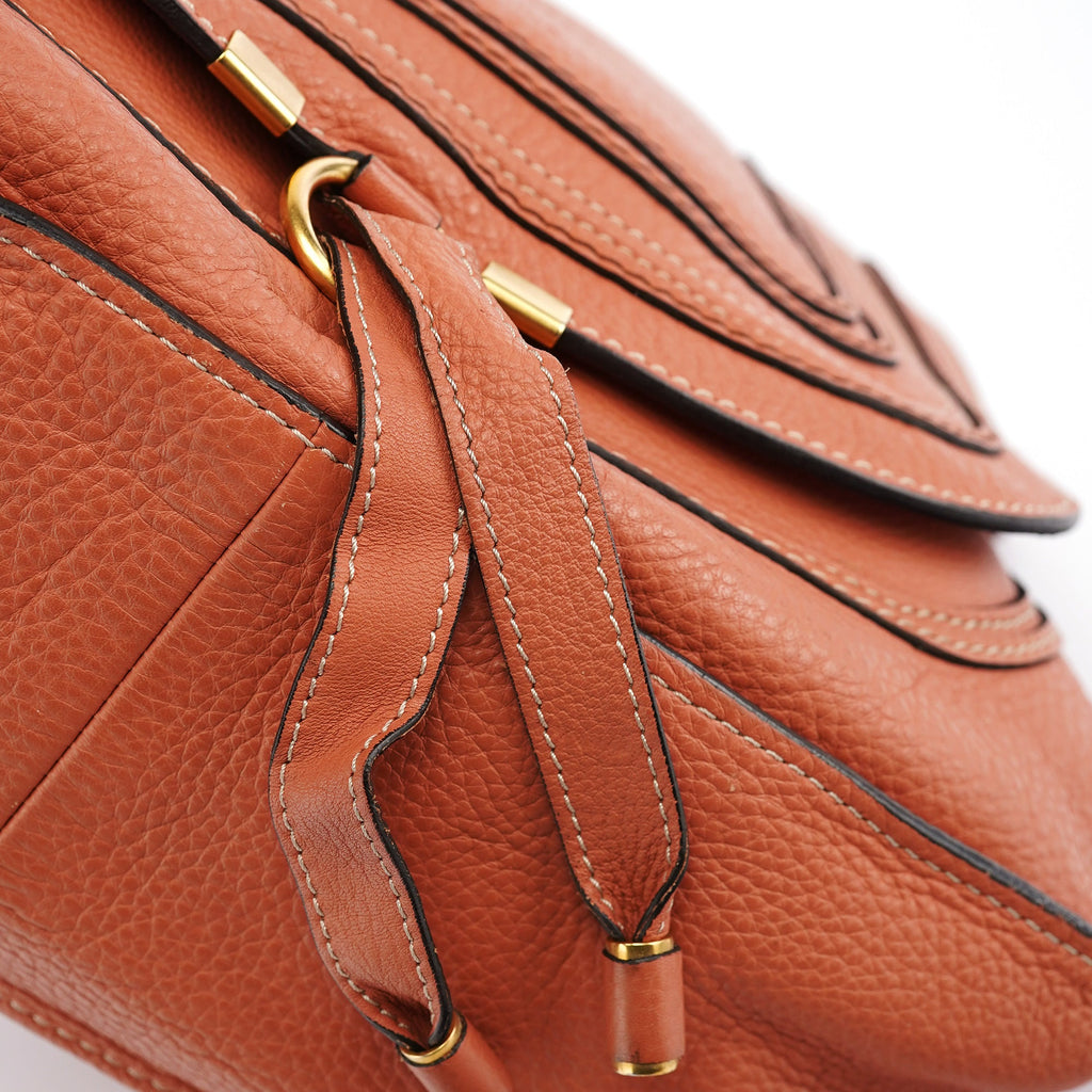 Pale Orange Leather Marcie Shoulder Bag