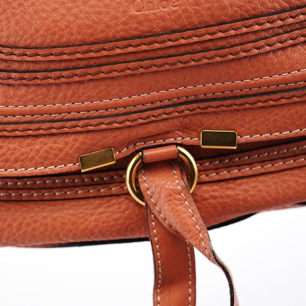 Pale Orange Leather Marcie Shoulder Bag