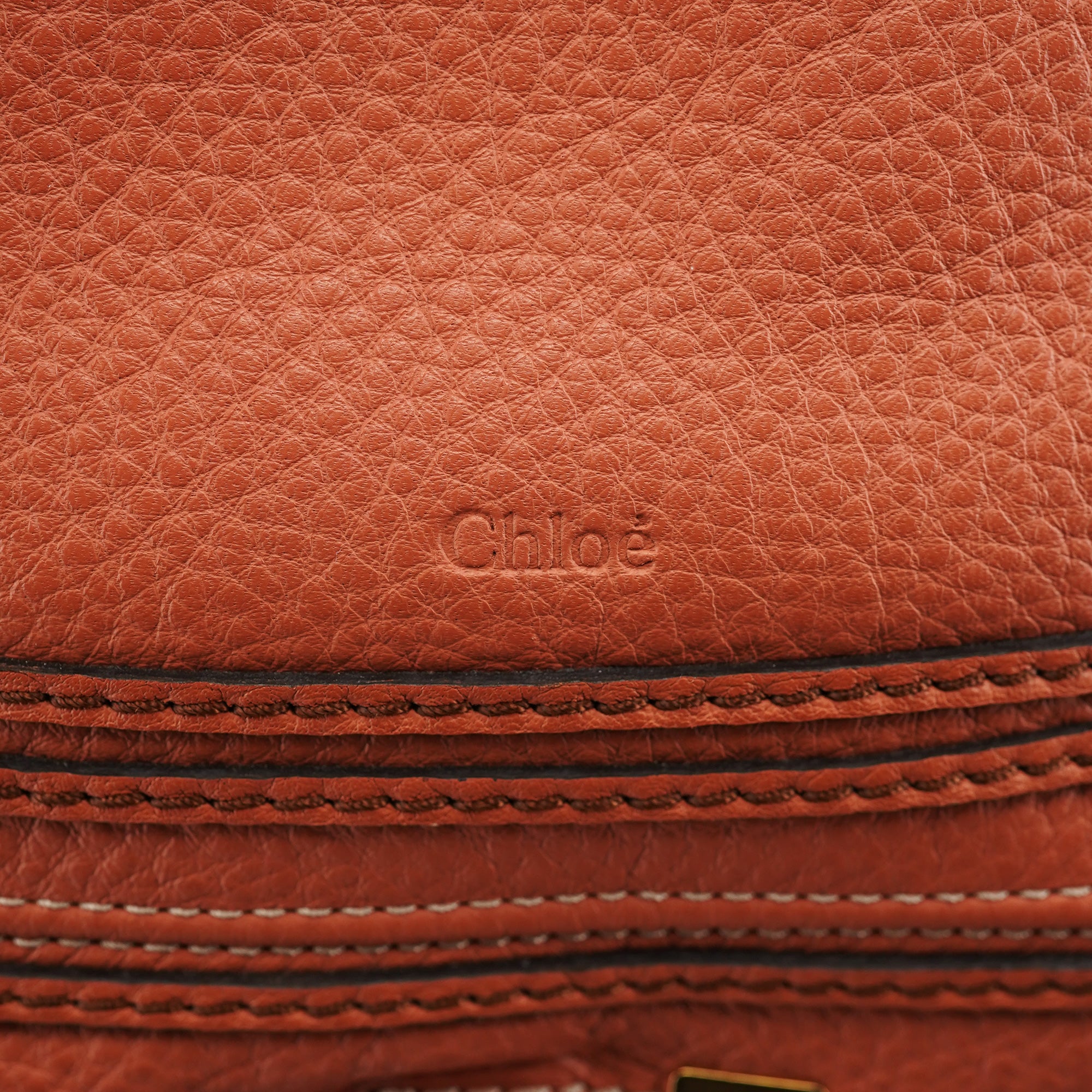 Pale Orange Leather Marcie Shoulder Bag