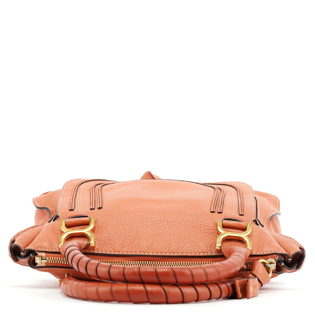 Pale Orange Leather Marcie Shoulder Bag
