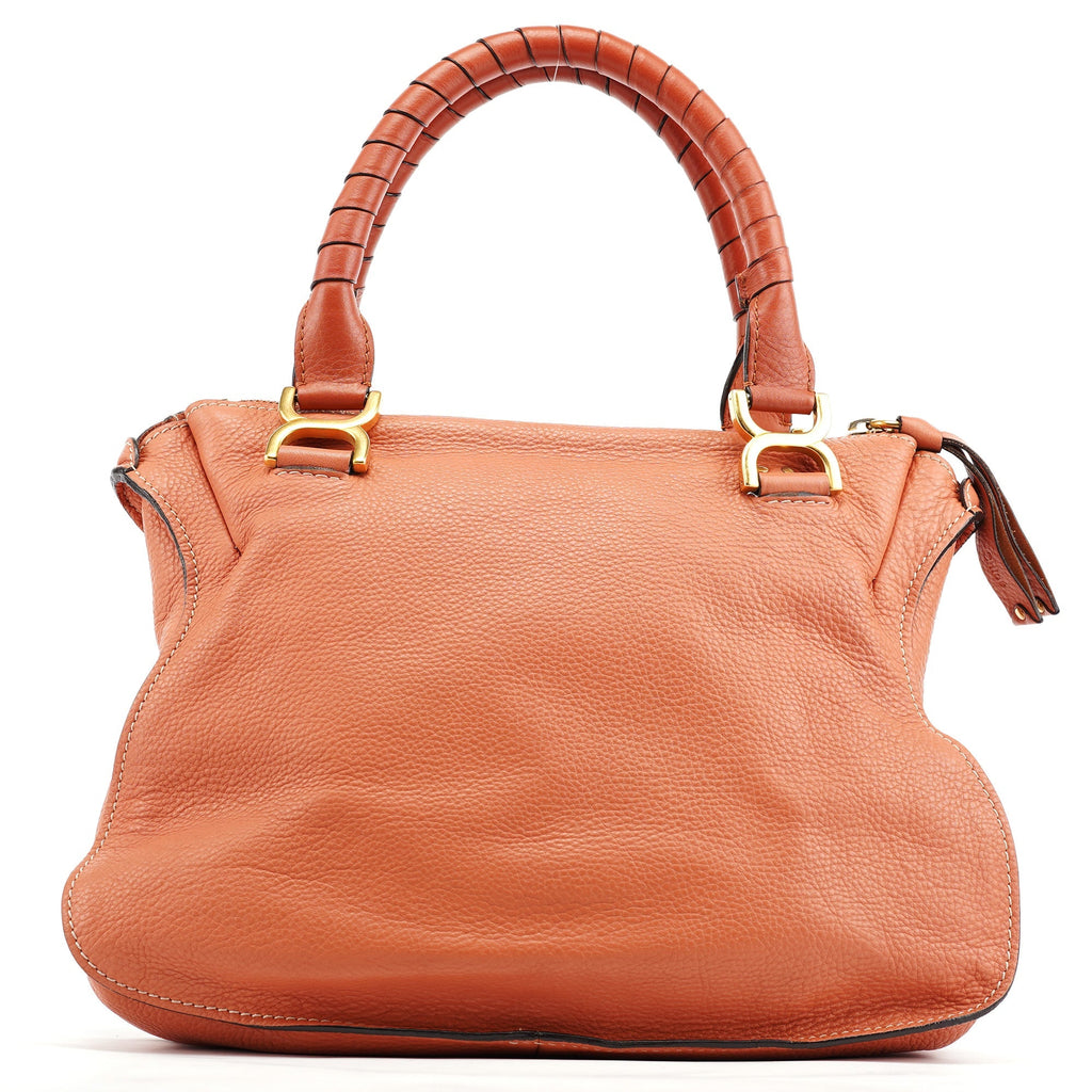Pale Orange Leather Marcie Shoulder Bag