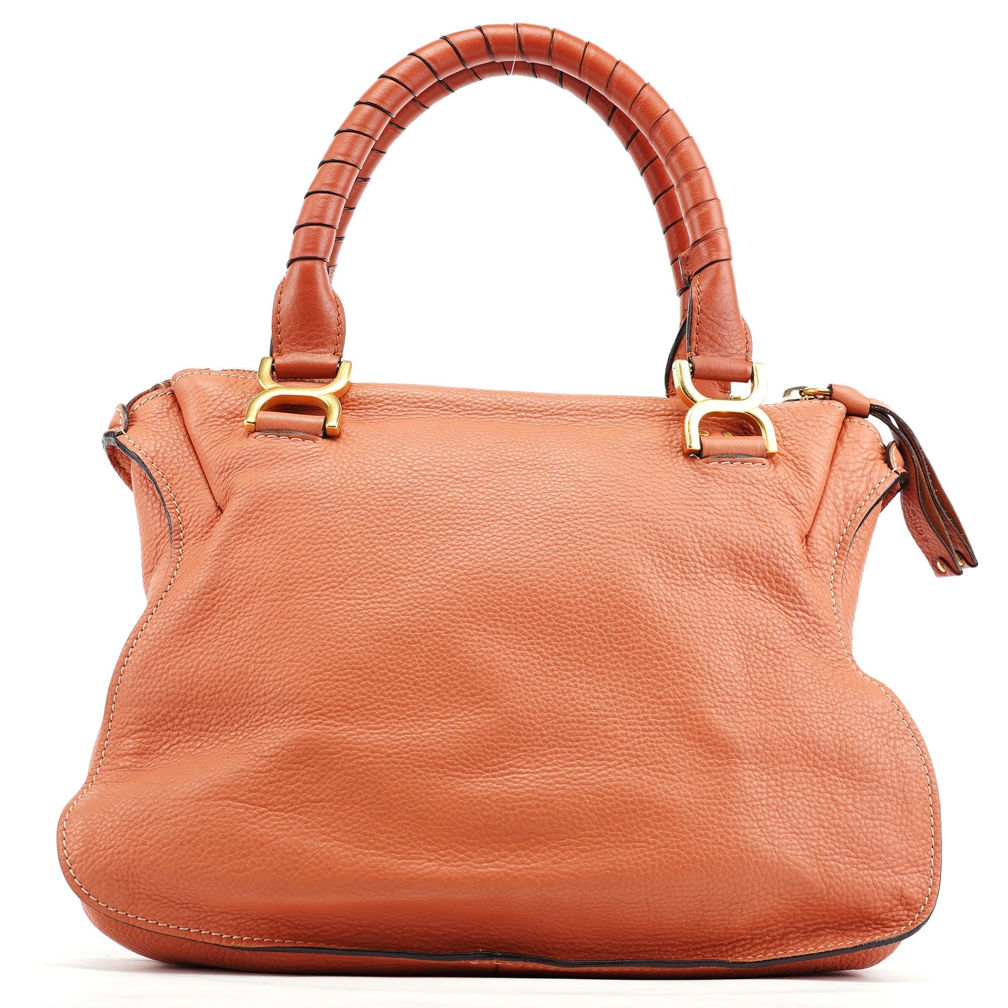 Pale Orange Leather Marcie Shoulder Bag