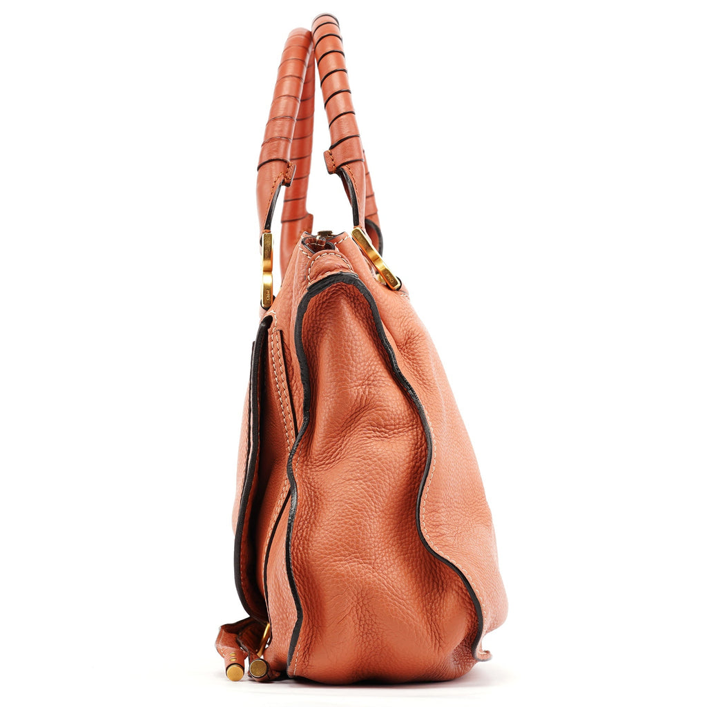 Pale Orange Leather Marcie Shoulder Bag