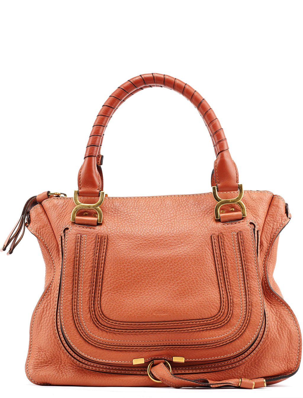 Pale Orange Leather Marcie Shoulder Bag