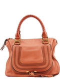 Pale Orange Leather Marcie Shoulder Bag