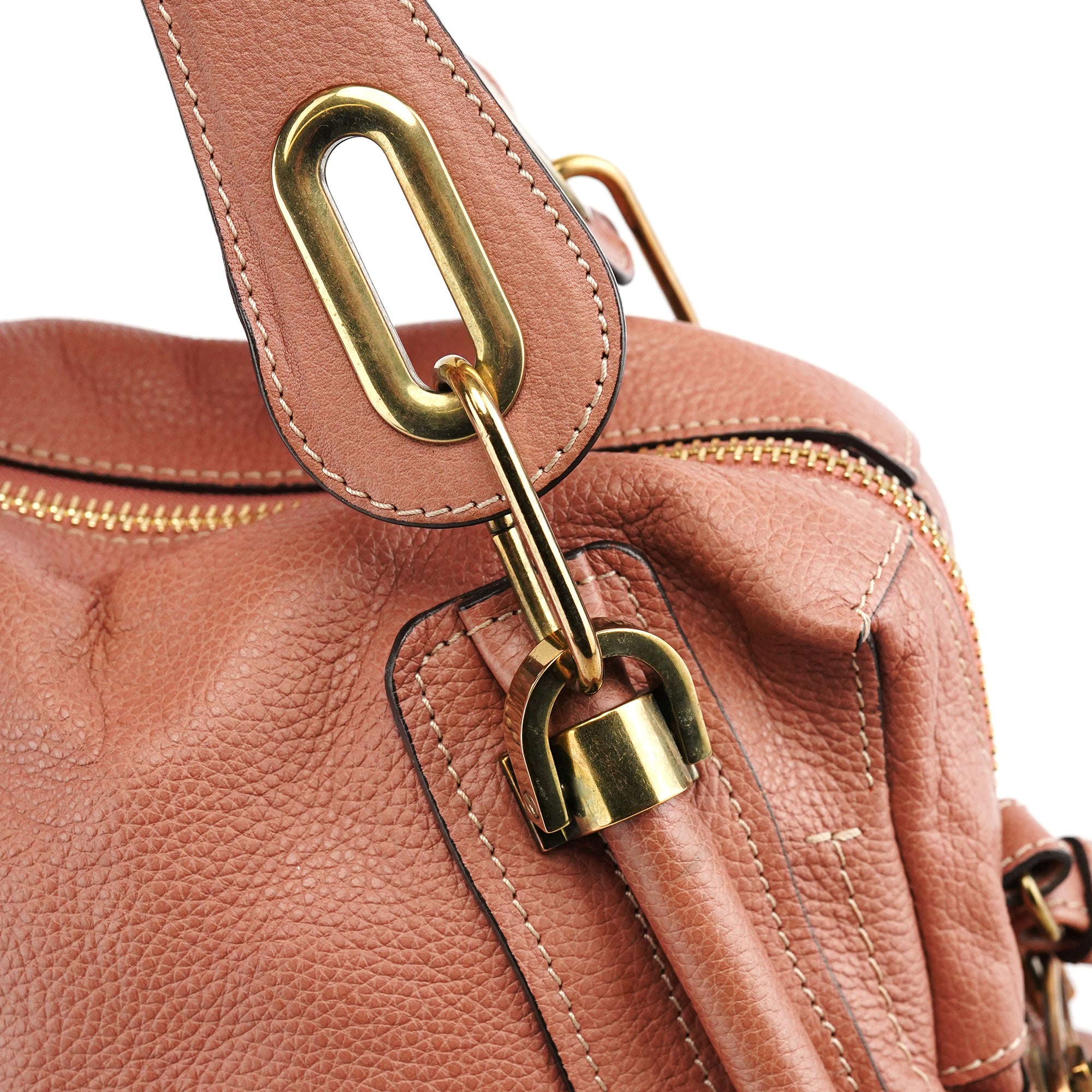 Pale Pink Leather Paraty 2-Way Bag