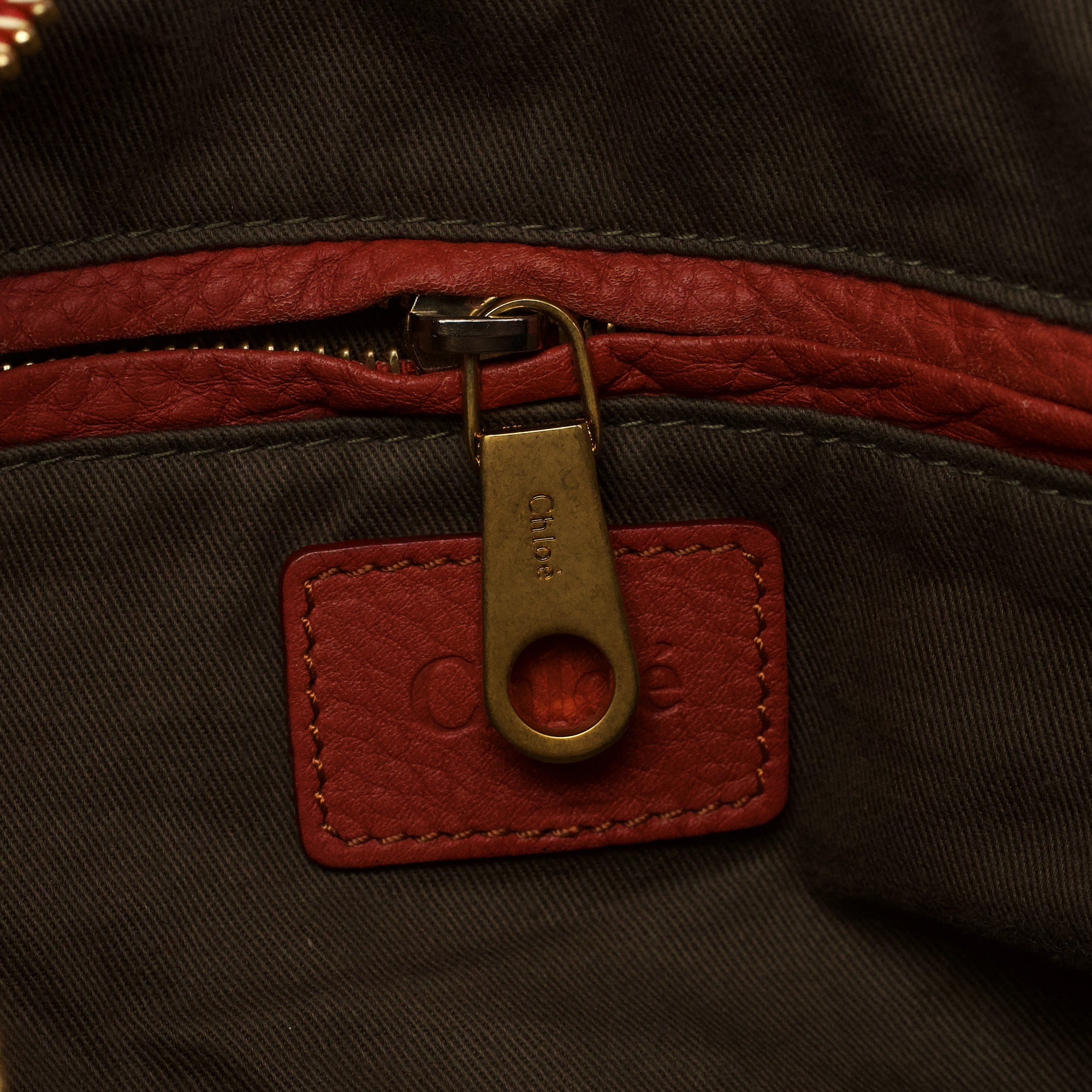 Pale Red Leather Marcie Shoulder Bag