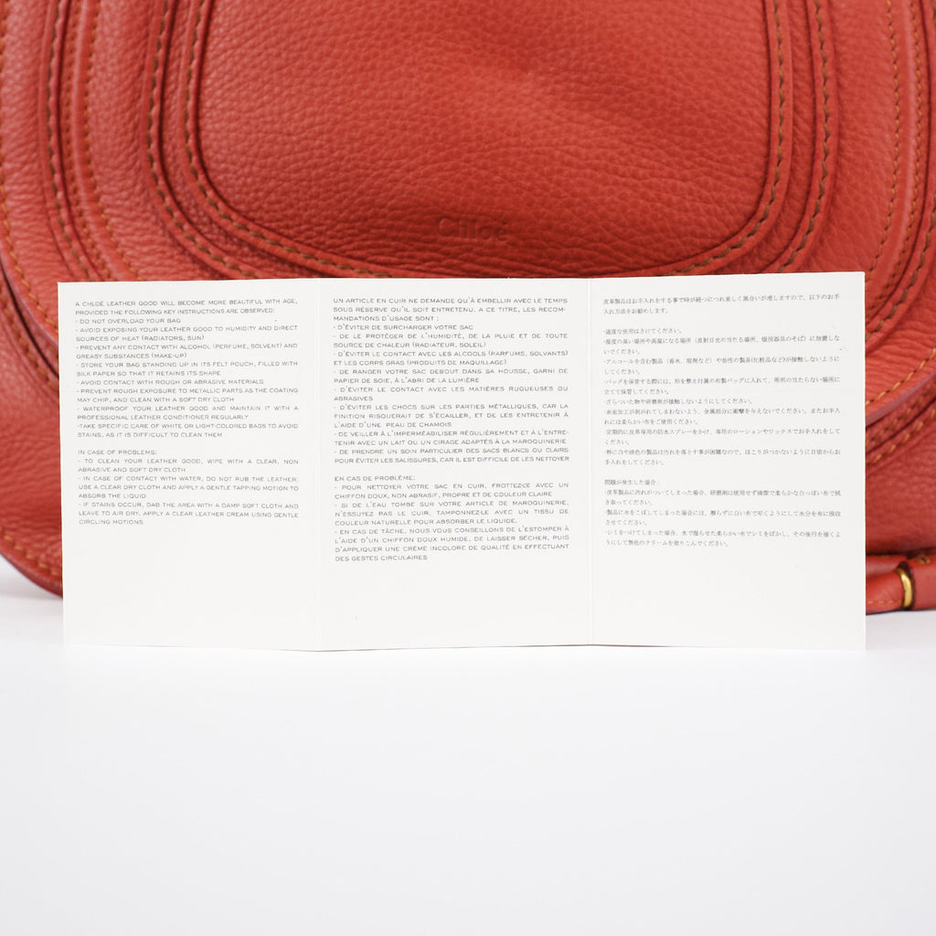 Pale Red Leather Marcie Shoulder Bag
