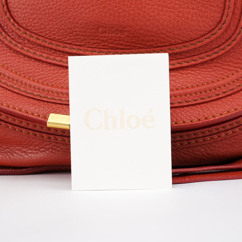 Pale Red Leather Marcie Shoulder Bag