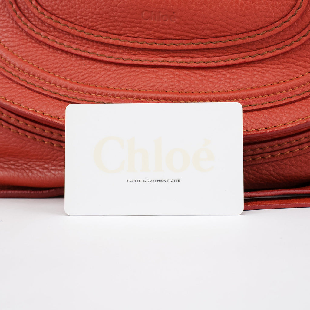 Pale Red Leather Marcie Shoulder Bag