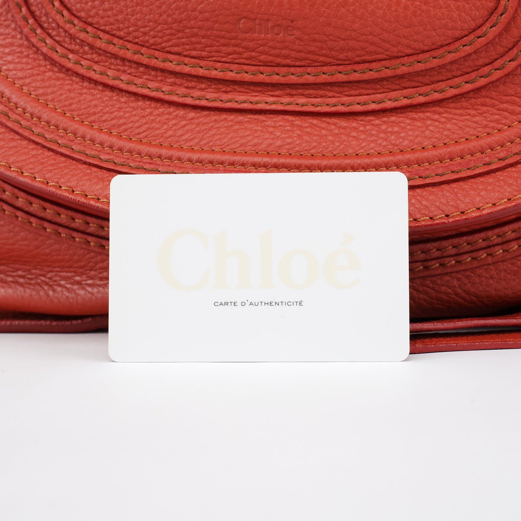 Pale Red Leather Marcie Shoulder Bag