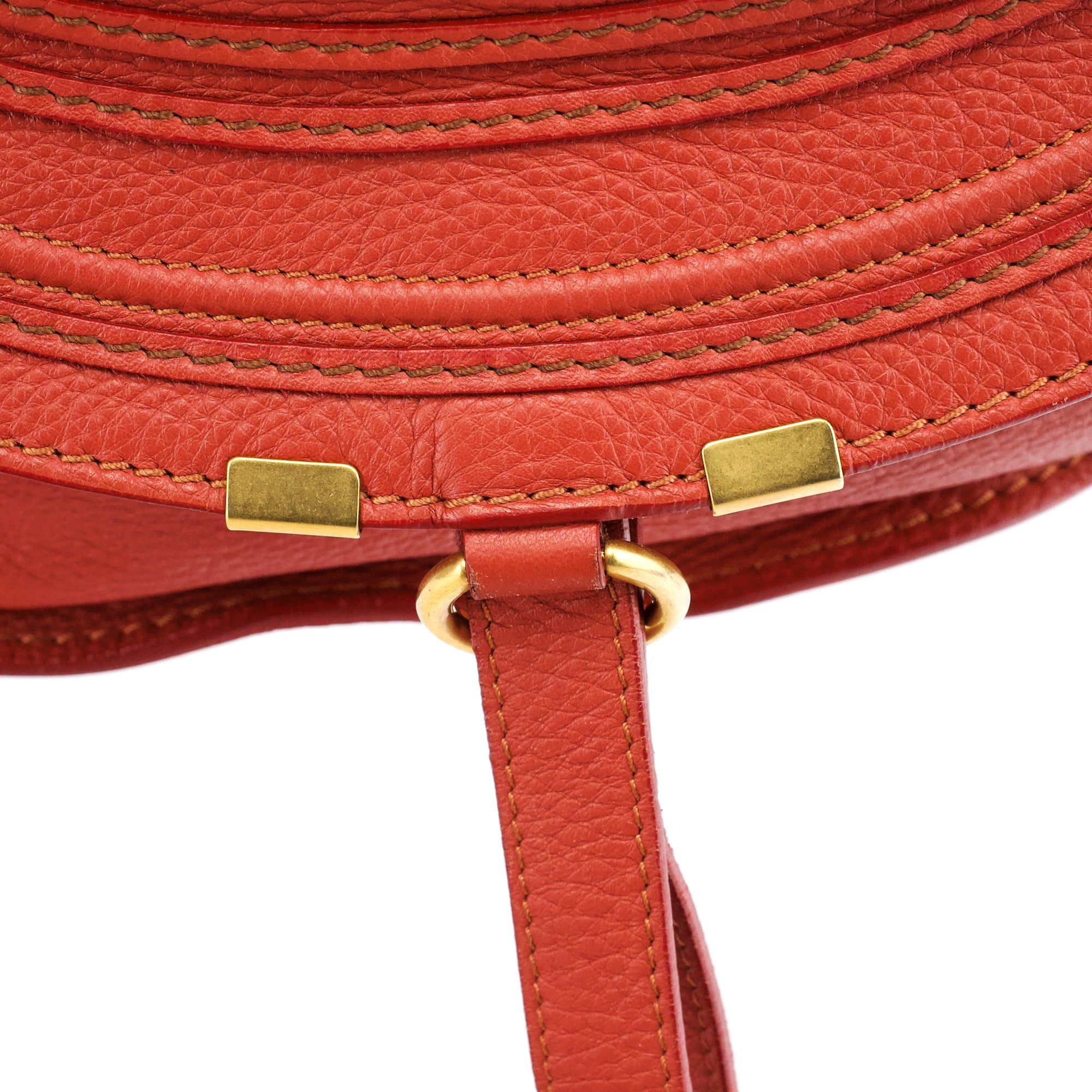 Pale Red Leather Marcie Shoulder Bag