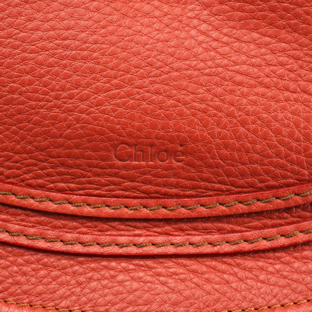 Pale Red Leather Marcie Shoulder Bag