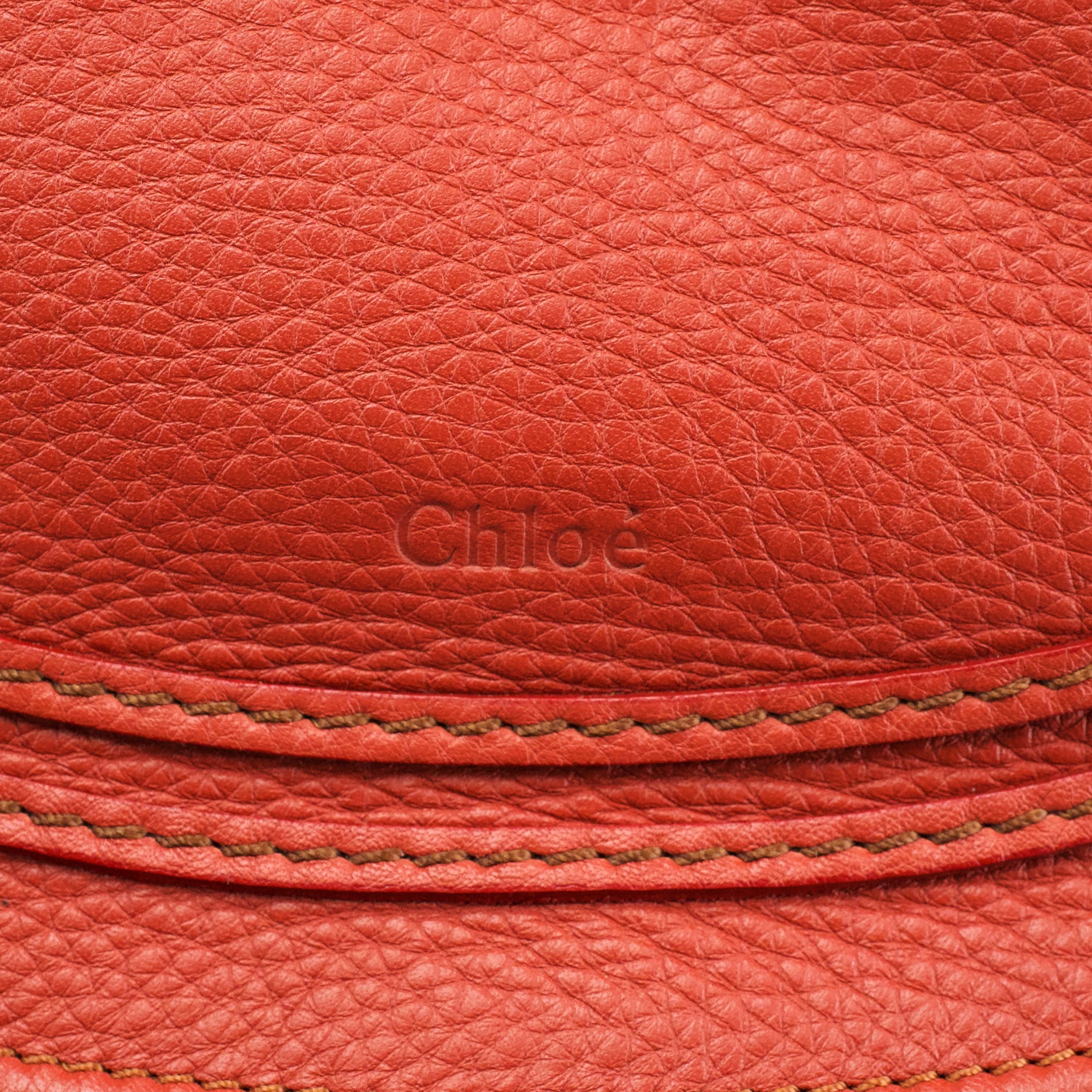 Pale Red Leather Marcie Shoulder Bag