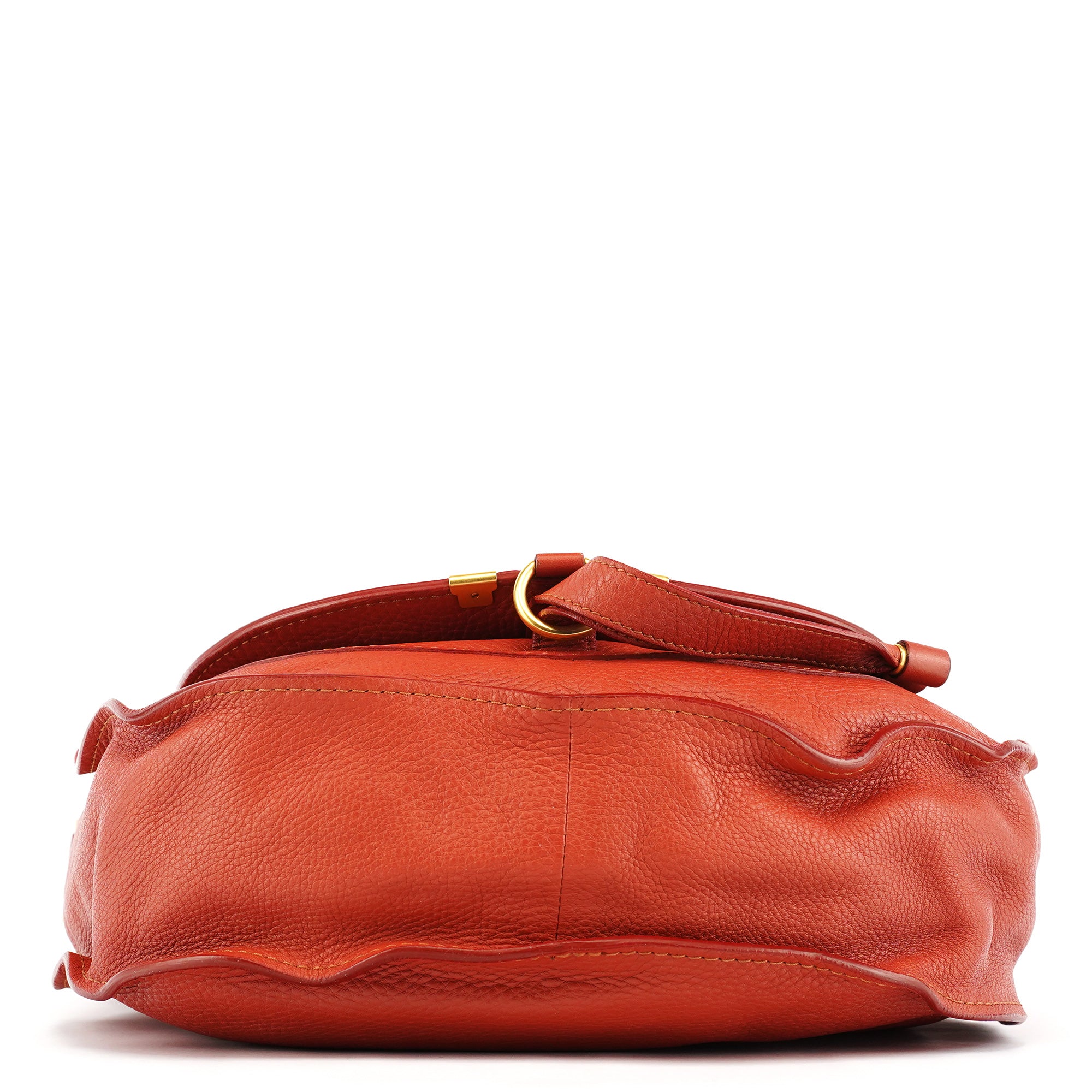 Pale Red Leather Marcie Shoulder Bag