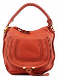 Pale Red Leather Marcie Shoulder Bag