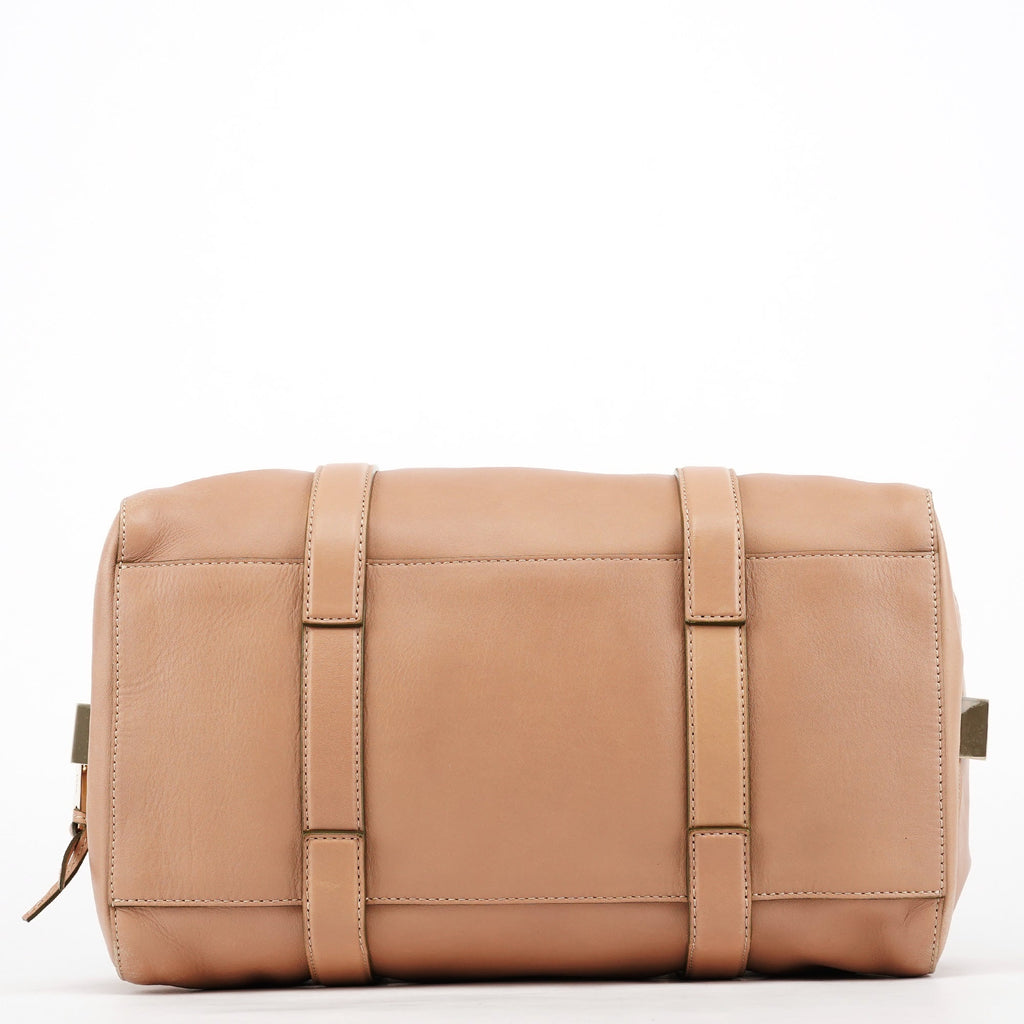 Pink Beige Leather Madeleine Boston Bag