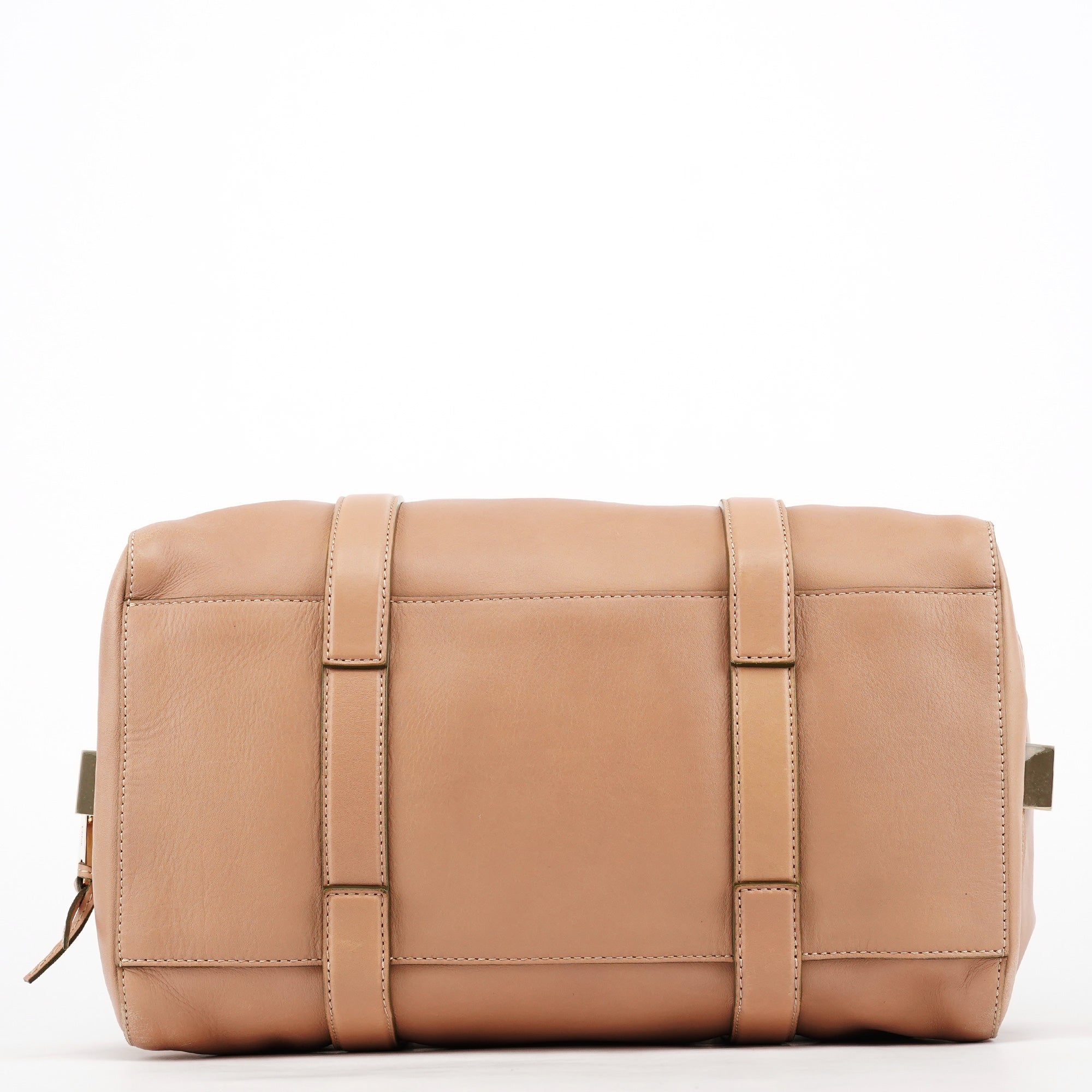 Pink Beige Leather Madeleine Boston Bag