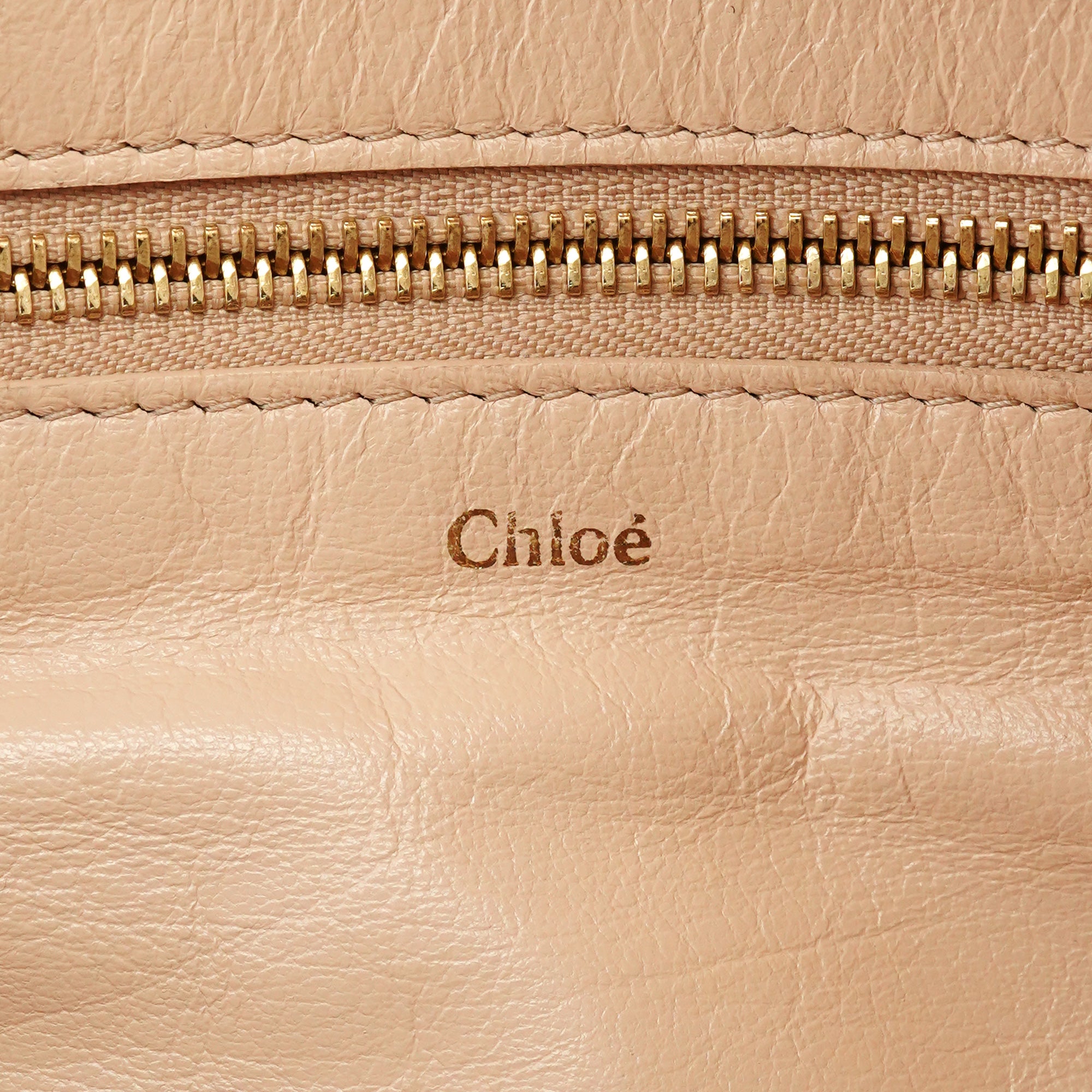 Pink Beige Leather Madeleine Boston Bag