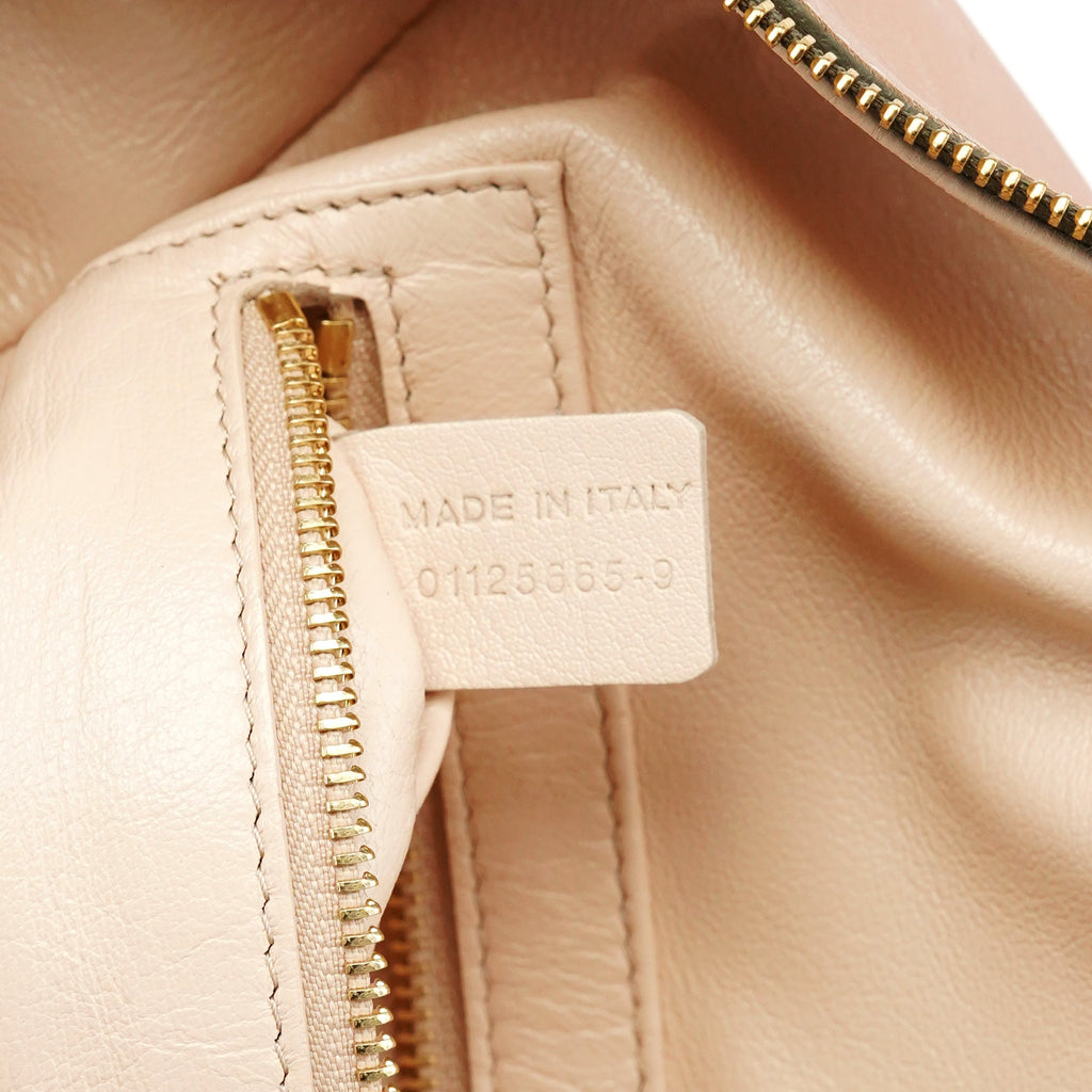 Pink Beige Leather Madeleine Boston Bag
