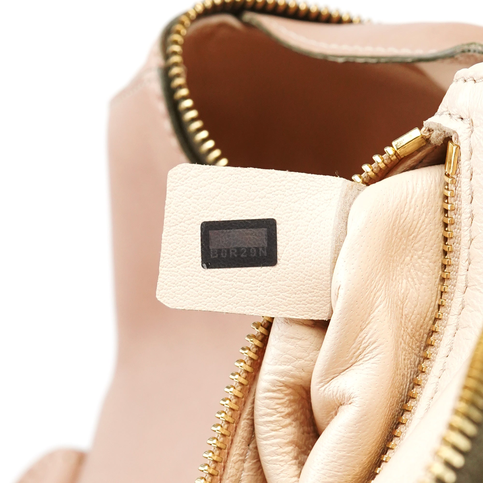 Pink Beige Leather Madeleine Boston Bag