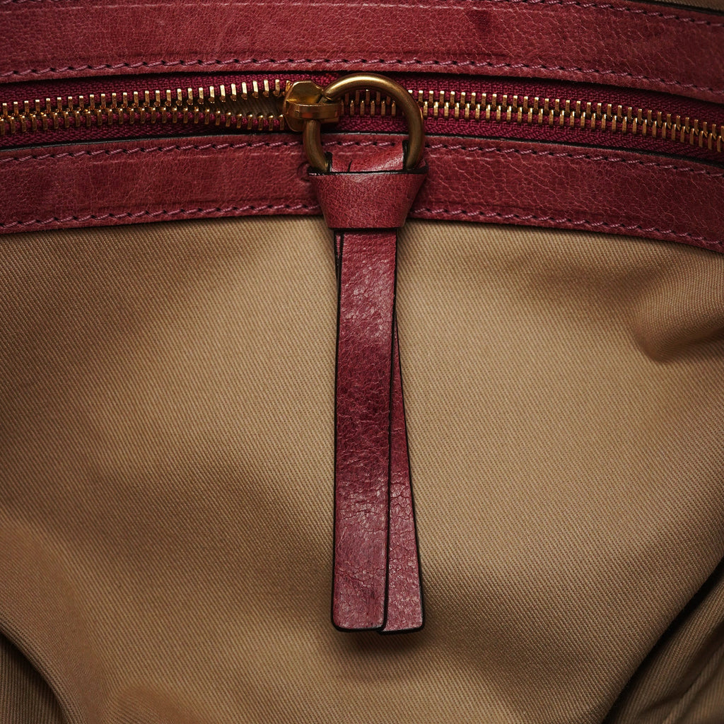 Pink Leather Héloise Hobo Shoulder Bag