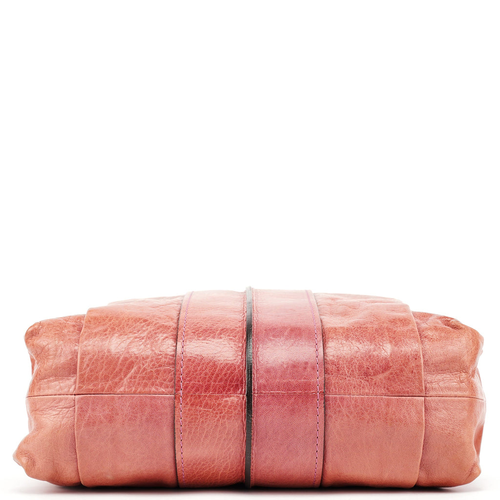 Pink Leather Héloise Hobo Shoulder Bag