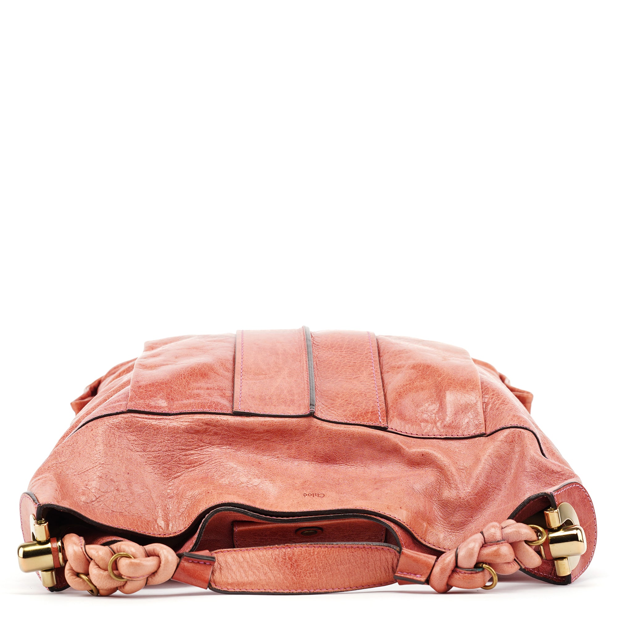 Pink Leather Héloise Hobo Shoulder Bag