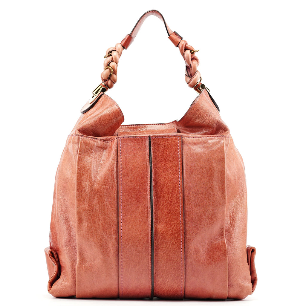 Pink Leather Héloise Hobo Shoulder Bag