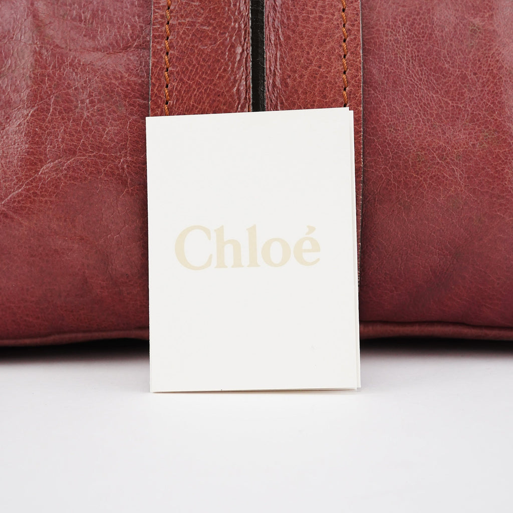 Pink Leather Heloise Tote Bag