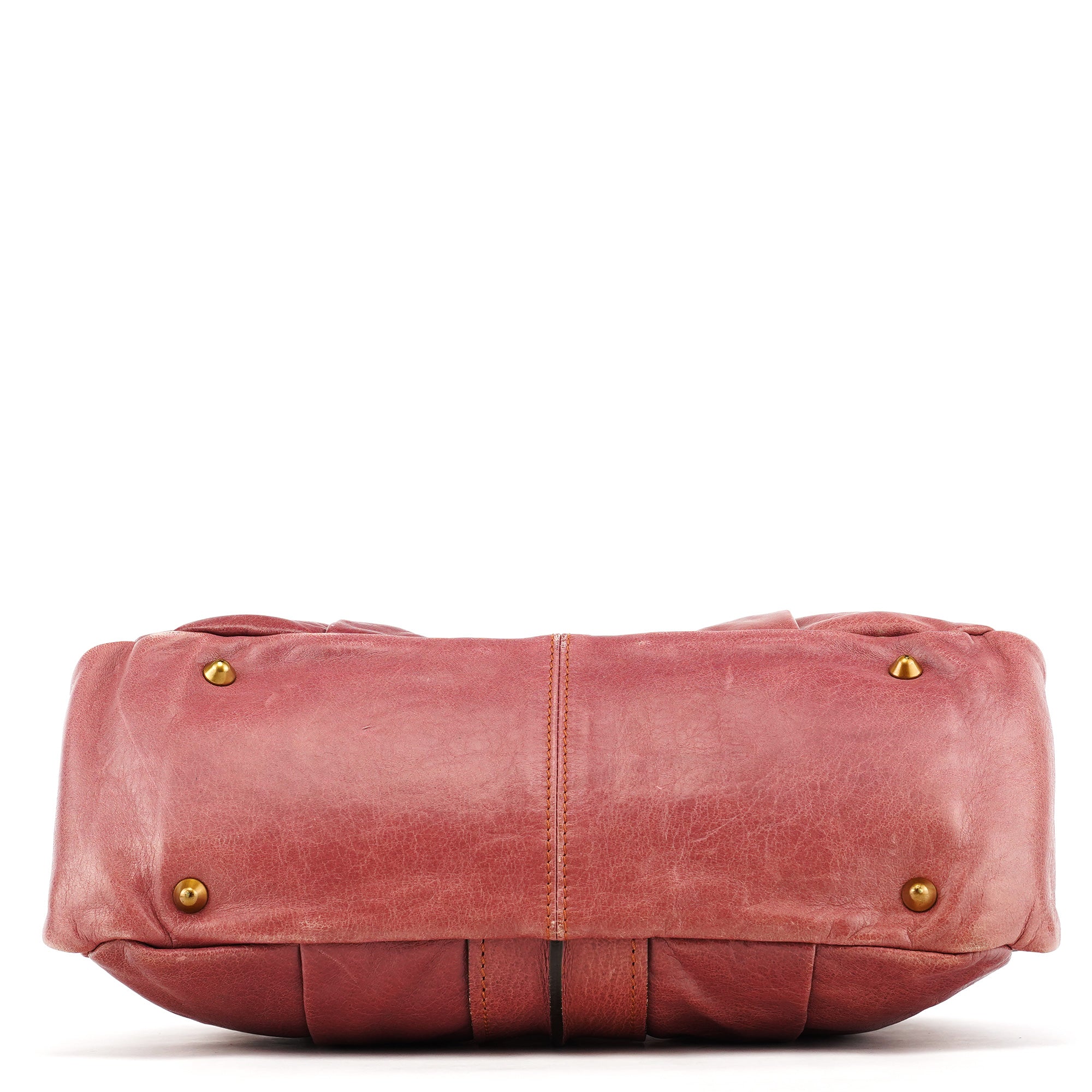 Pink Leather Heloise Tote Bag