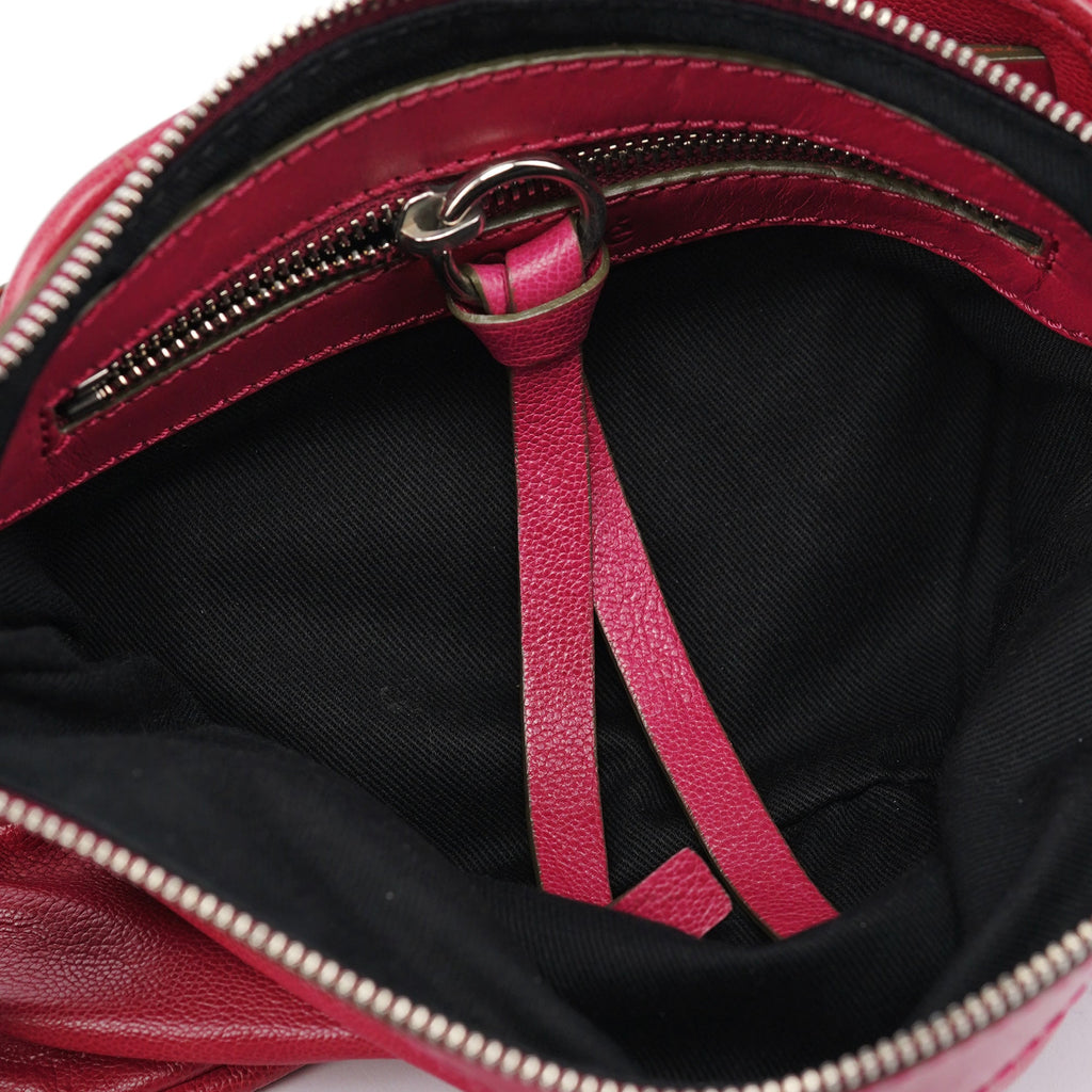Pink Leather Kerala Shoulder Bag