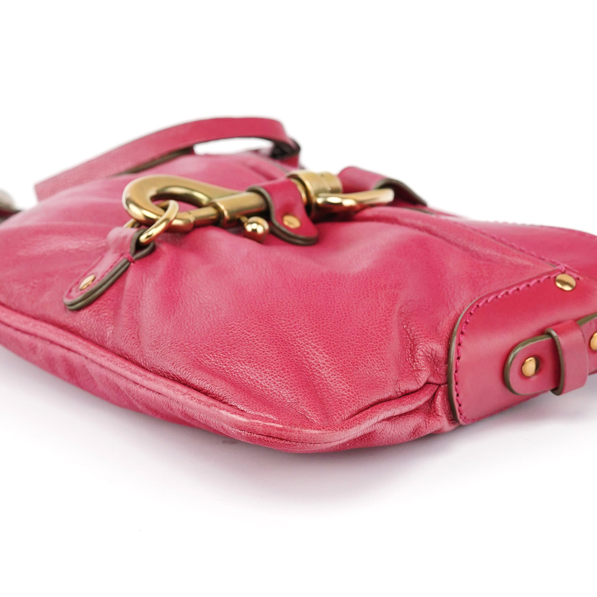 Pink Leather Kerala Shoulder Bag