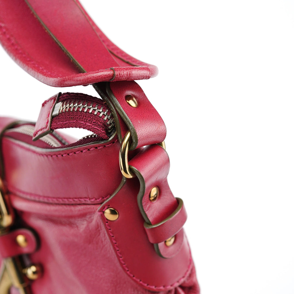 Pink Leather Kerala Shoulder Bag