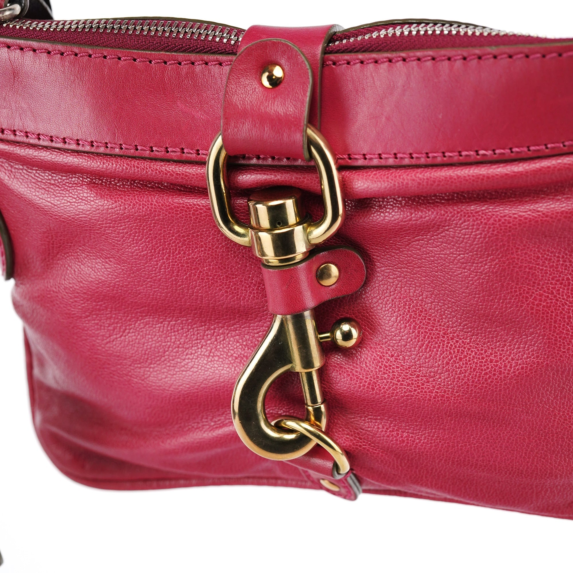 Pink Leather Kerala Shoulder Bag