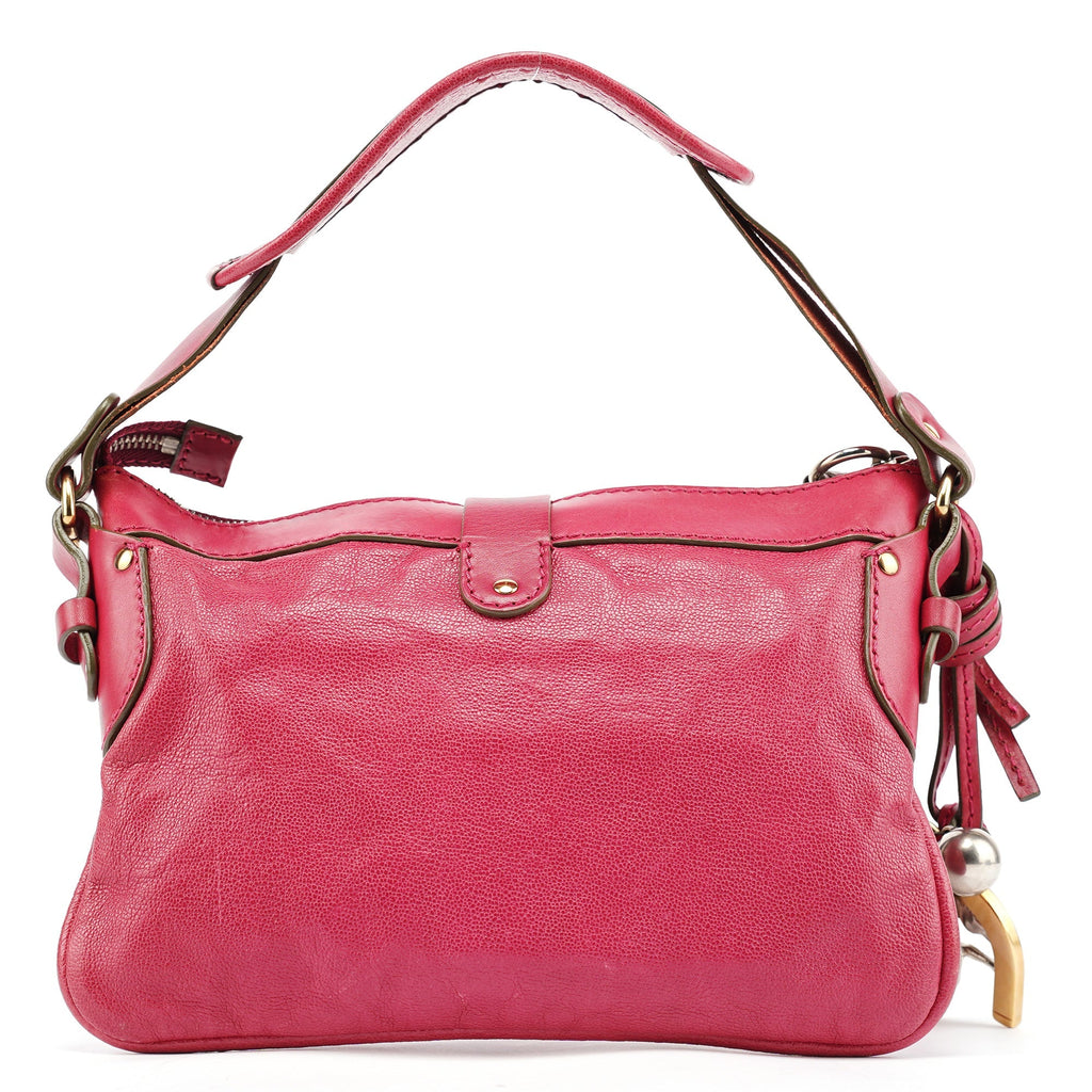 Pink Leather Kerala Shoulder Bag