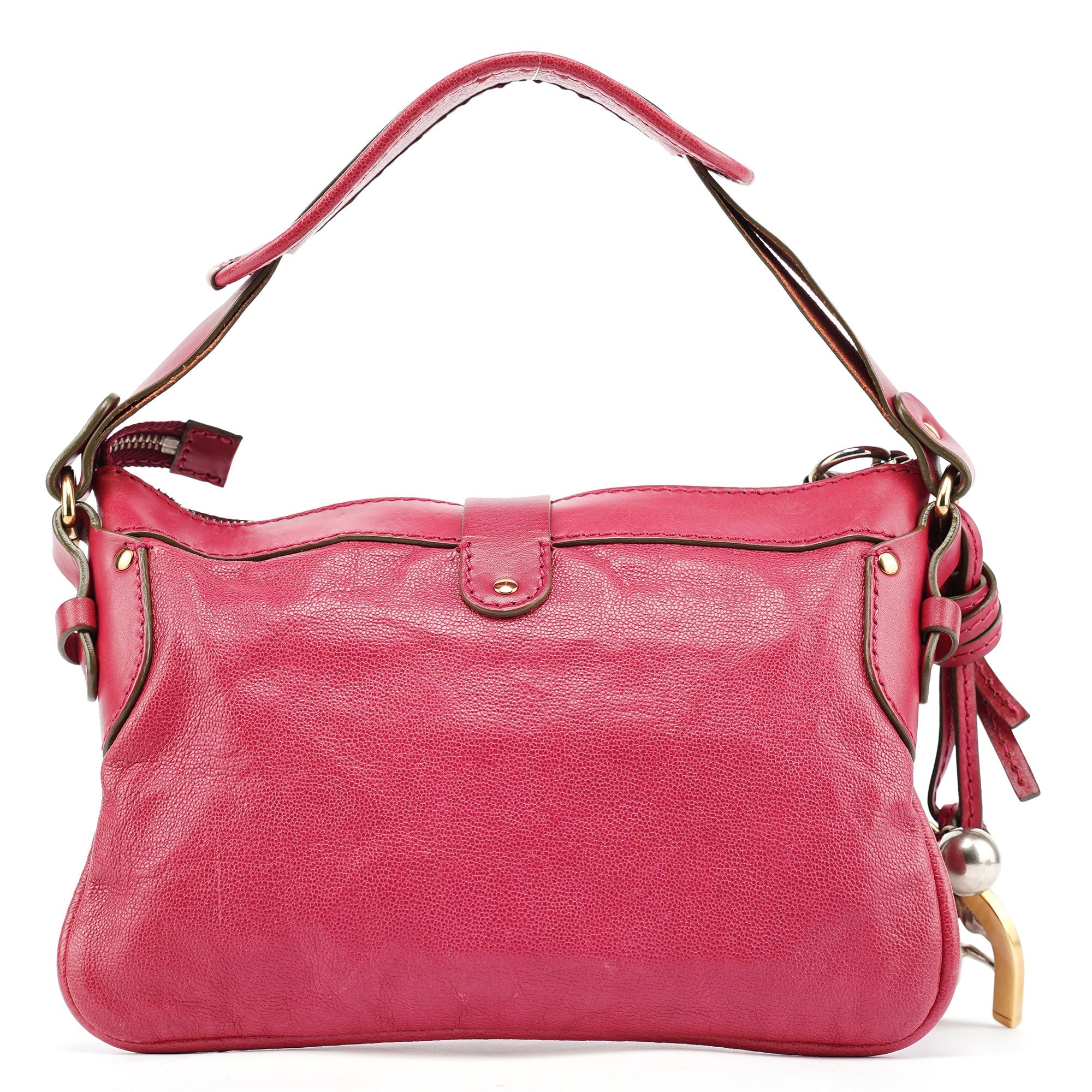 Pink Leather Kerala Shoulder Bag