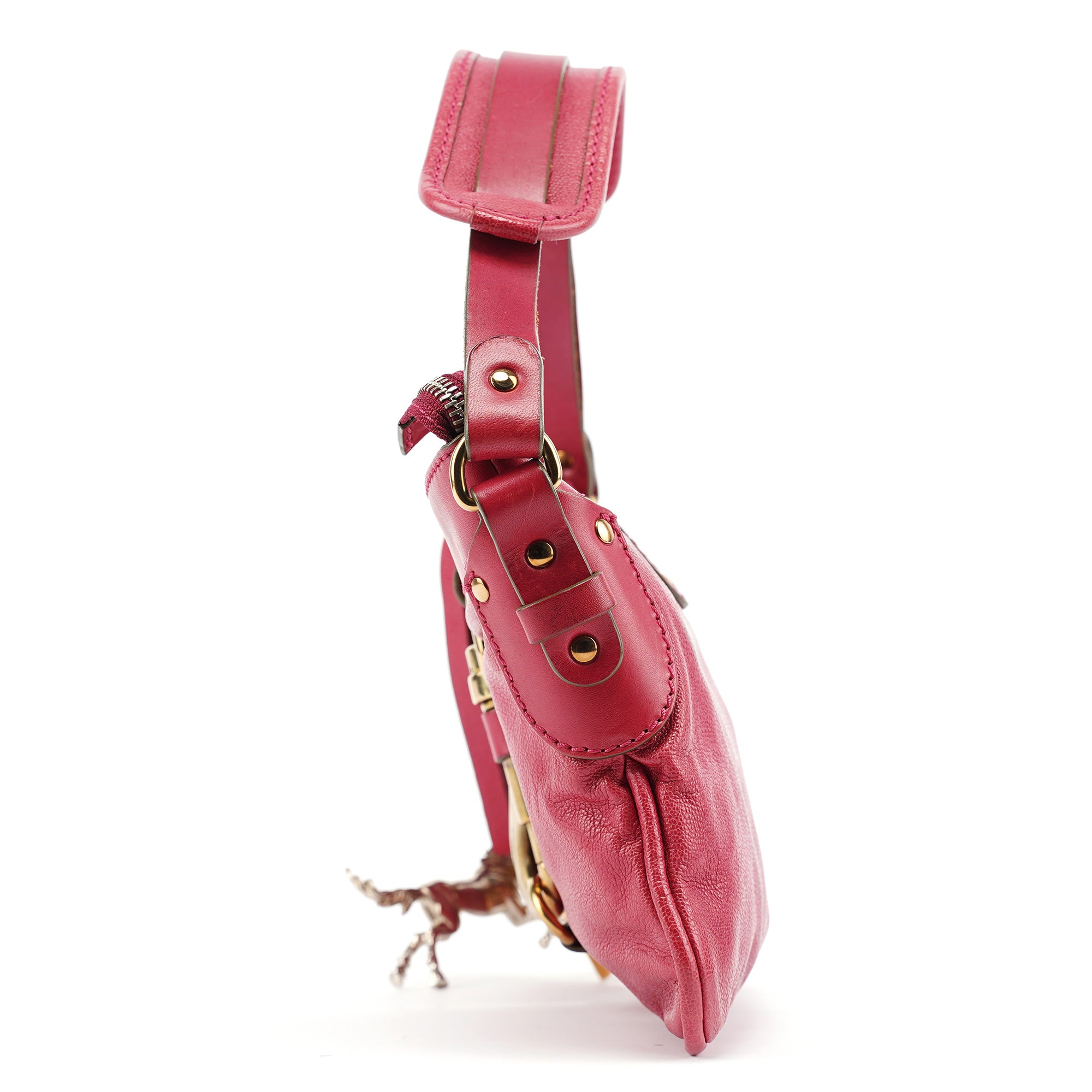 Pink Leather Kerala Shoulder Bag