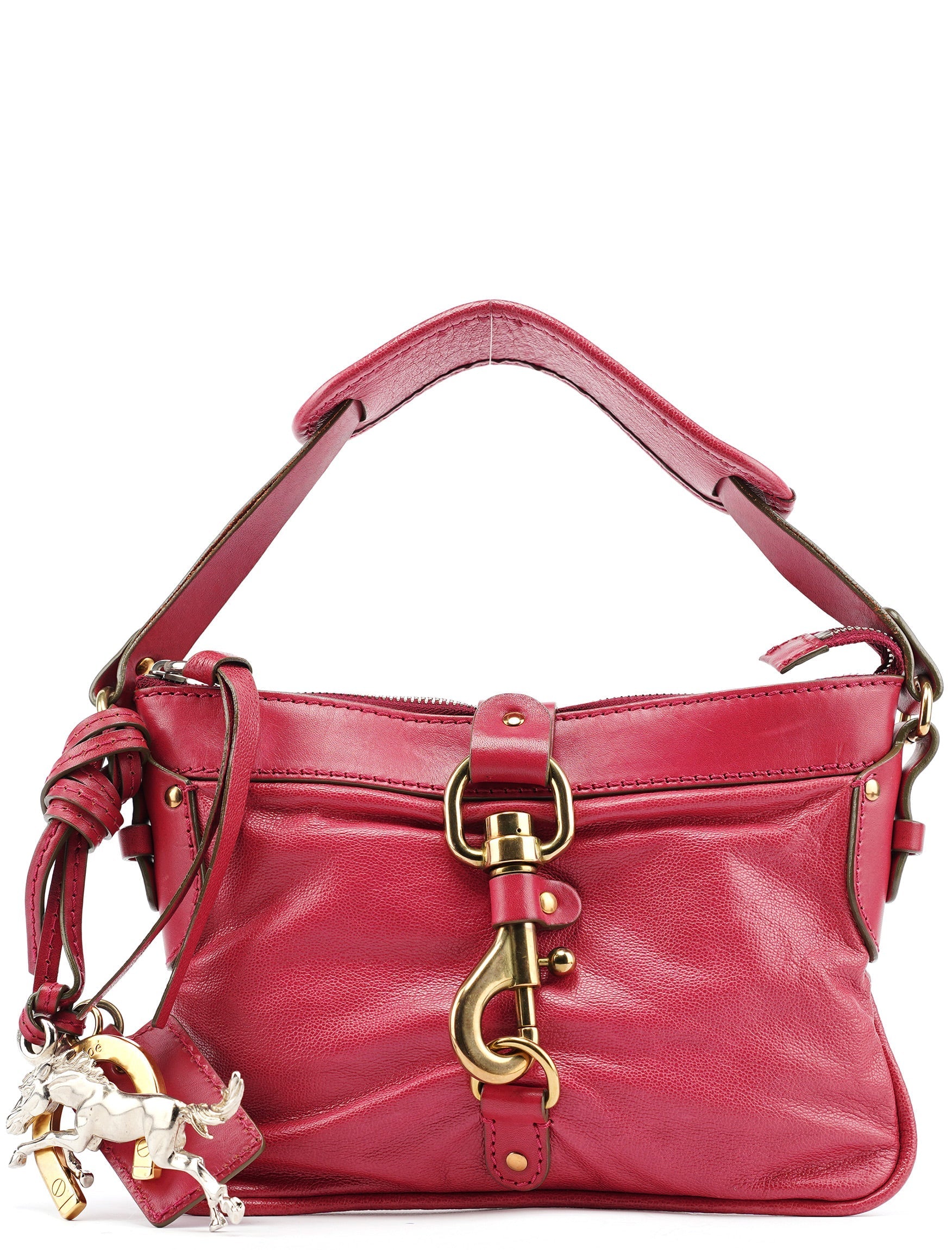 Pink Leather Kerala Shoulder Bag