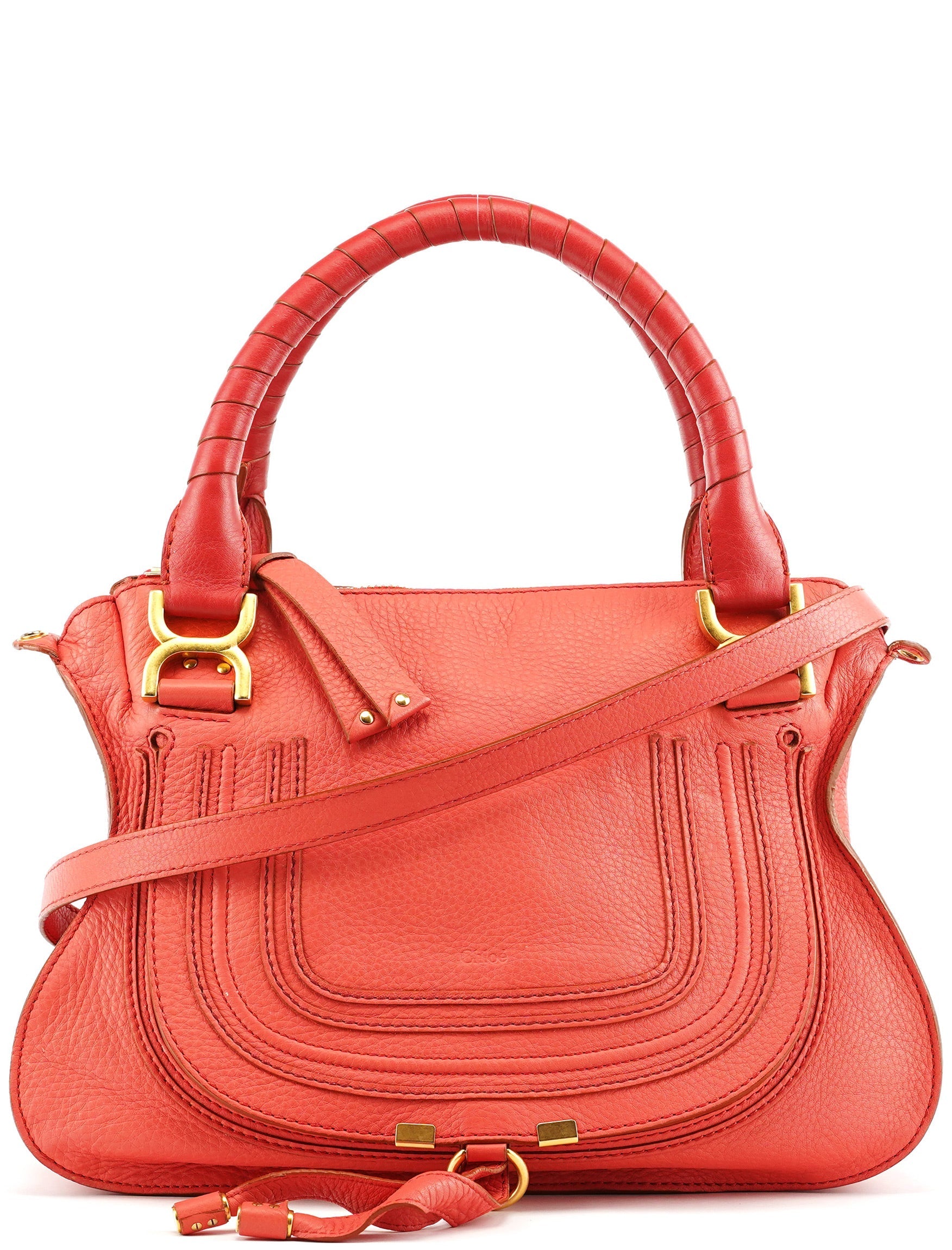 Hot Pink Leather Marcie 2-Way Bag