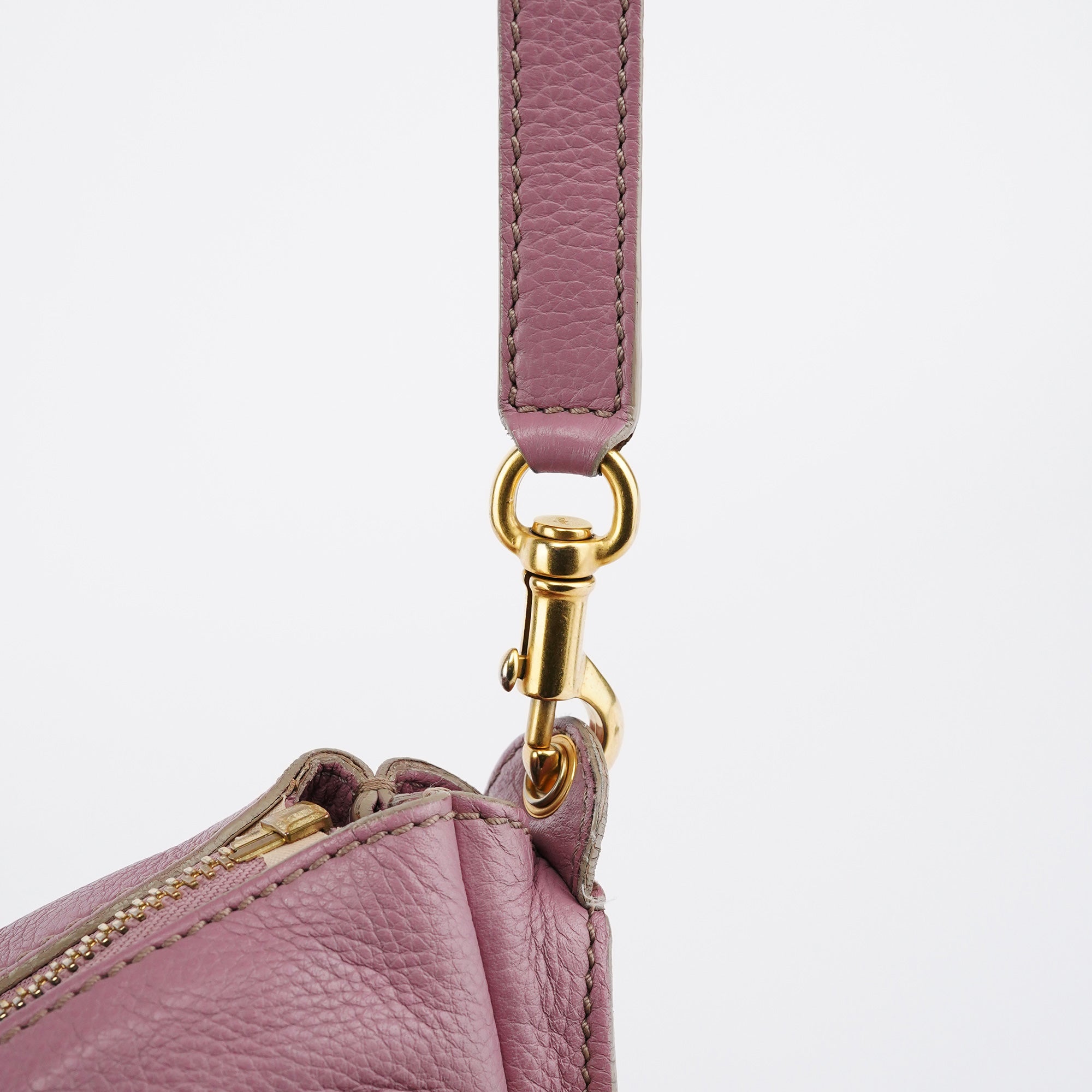 Pink Leather Marcie 2-Way Bag