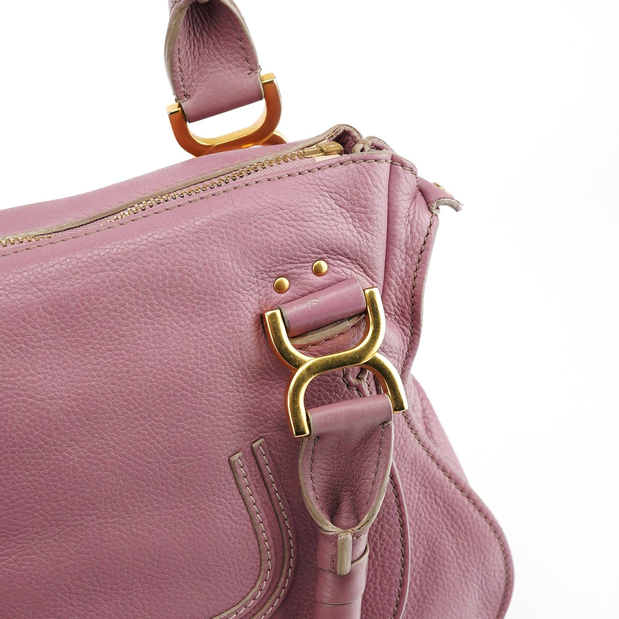 Pink Leather Marcie 2-Way Bag