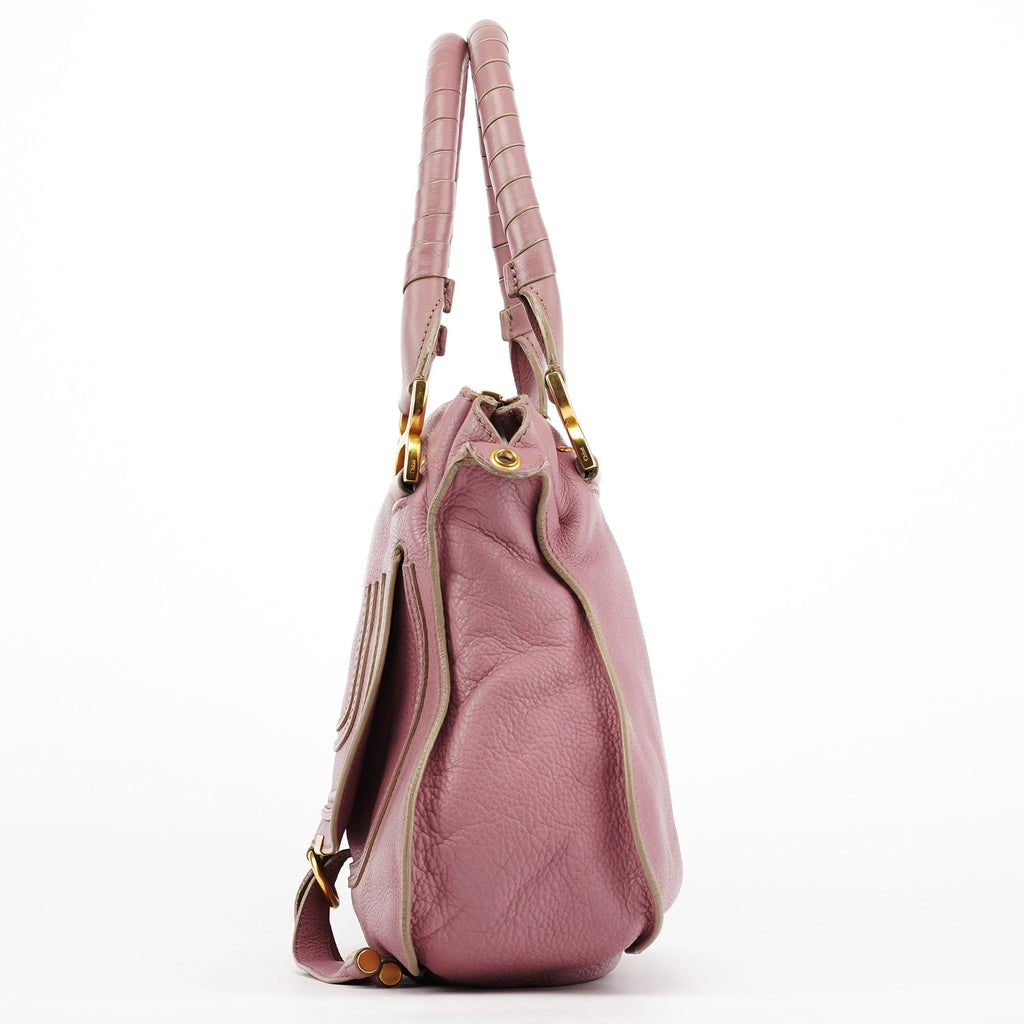 Pink Leather Marcie 2-Way Bag