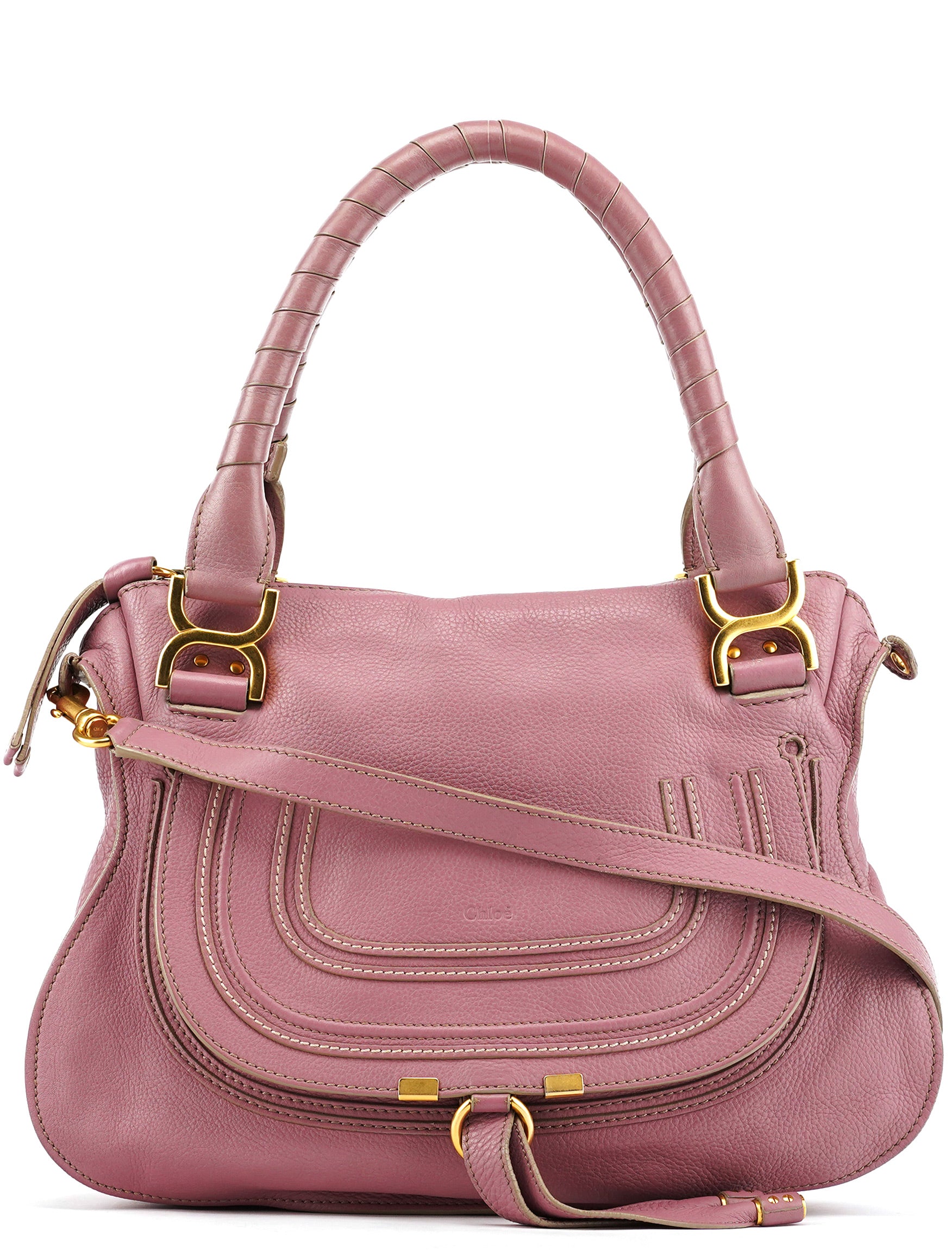 Pink Leather Marcie 2-Way Bag
