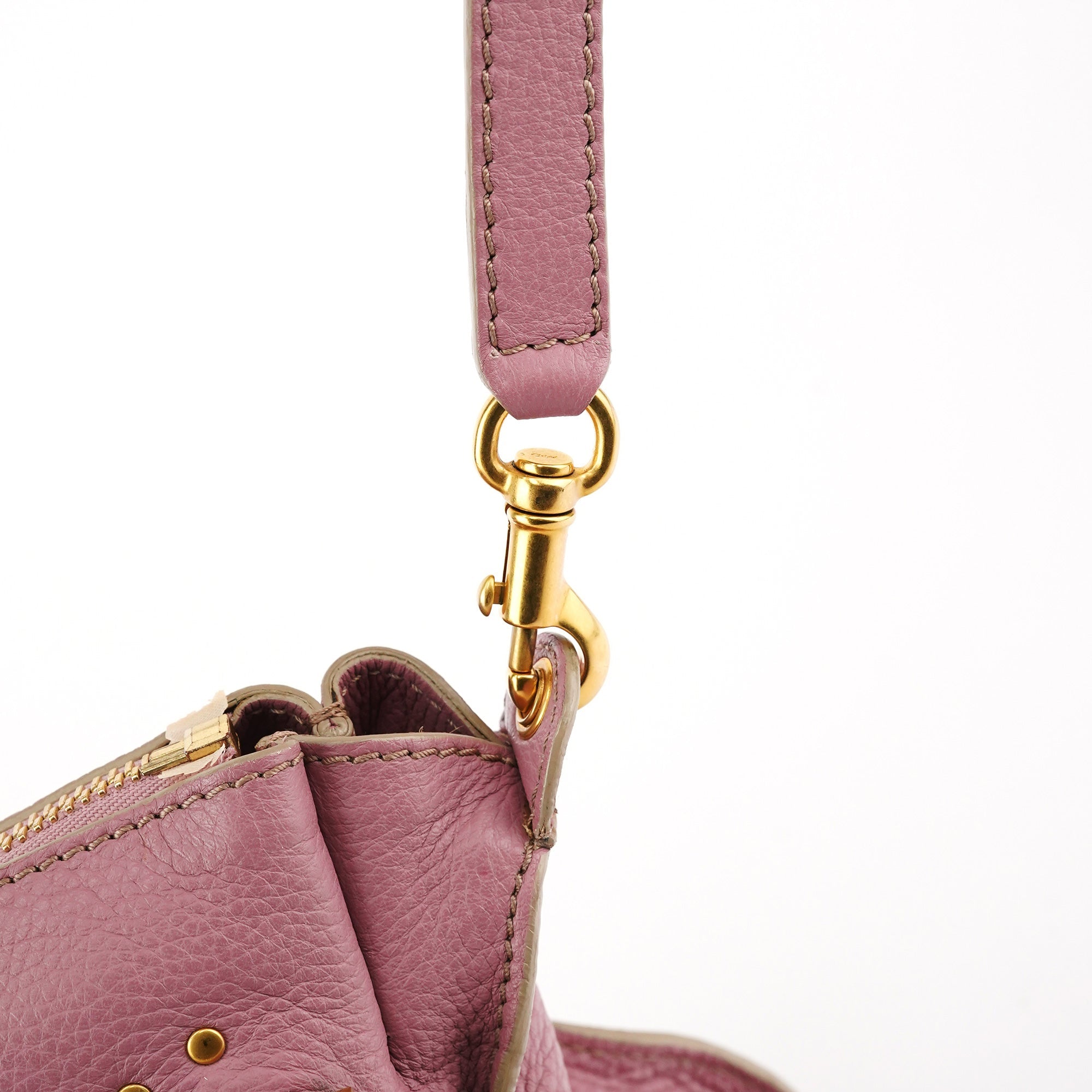 Pink Leather Marcie 2-Way Shoulder Bag