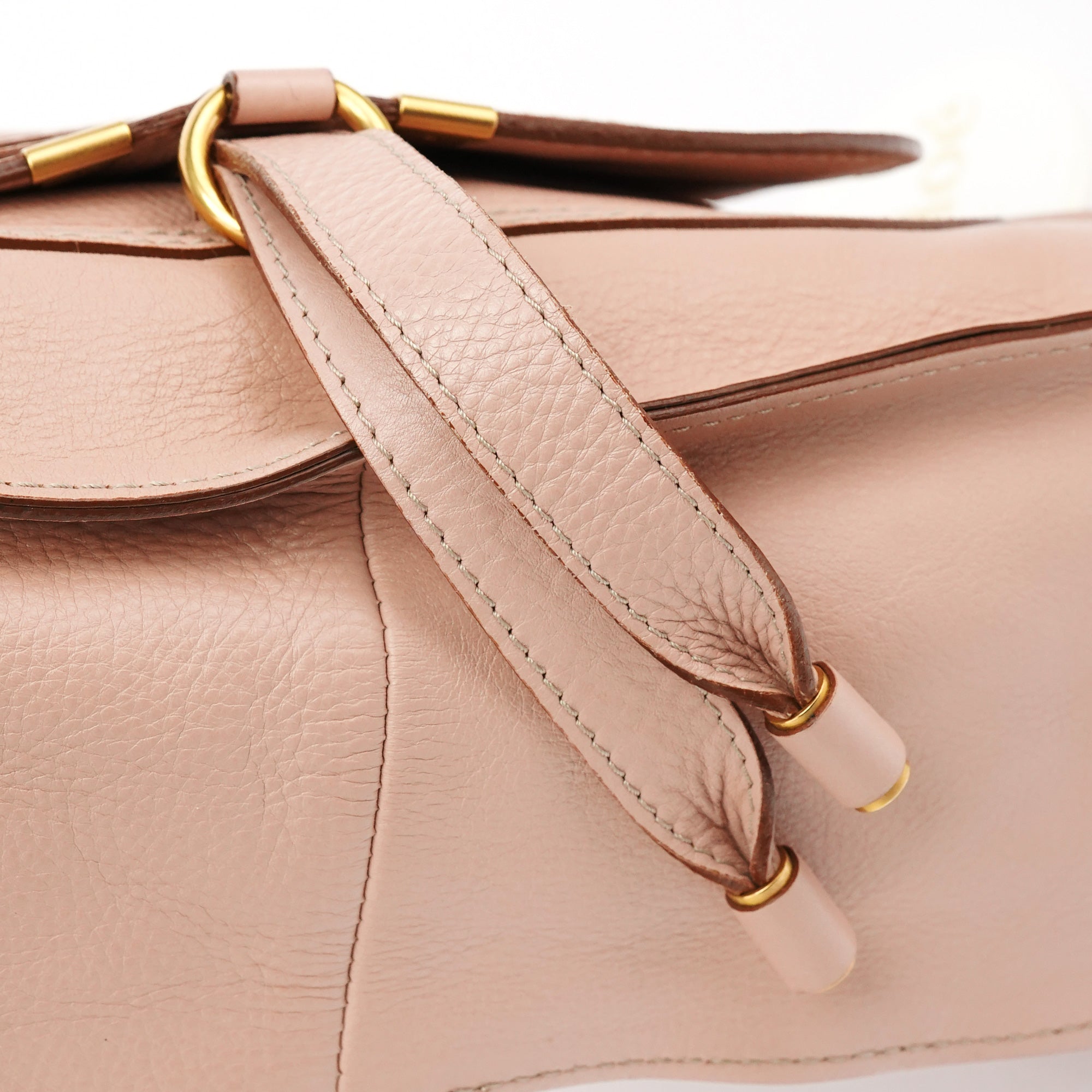 Soft Pink Leather Marcie Shoulder Bag