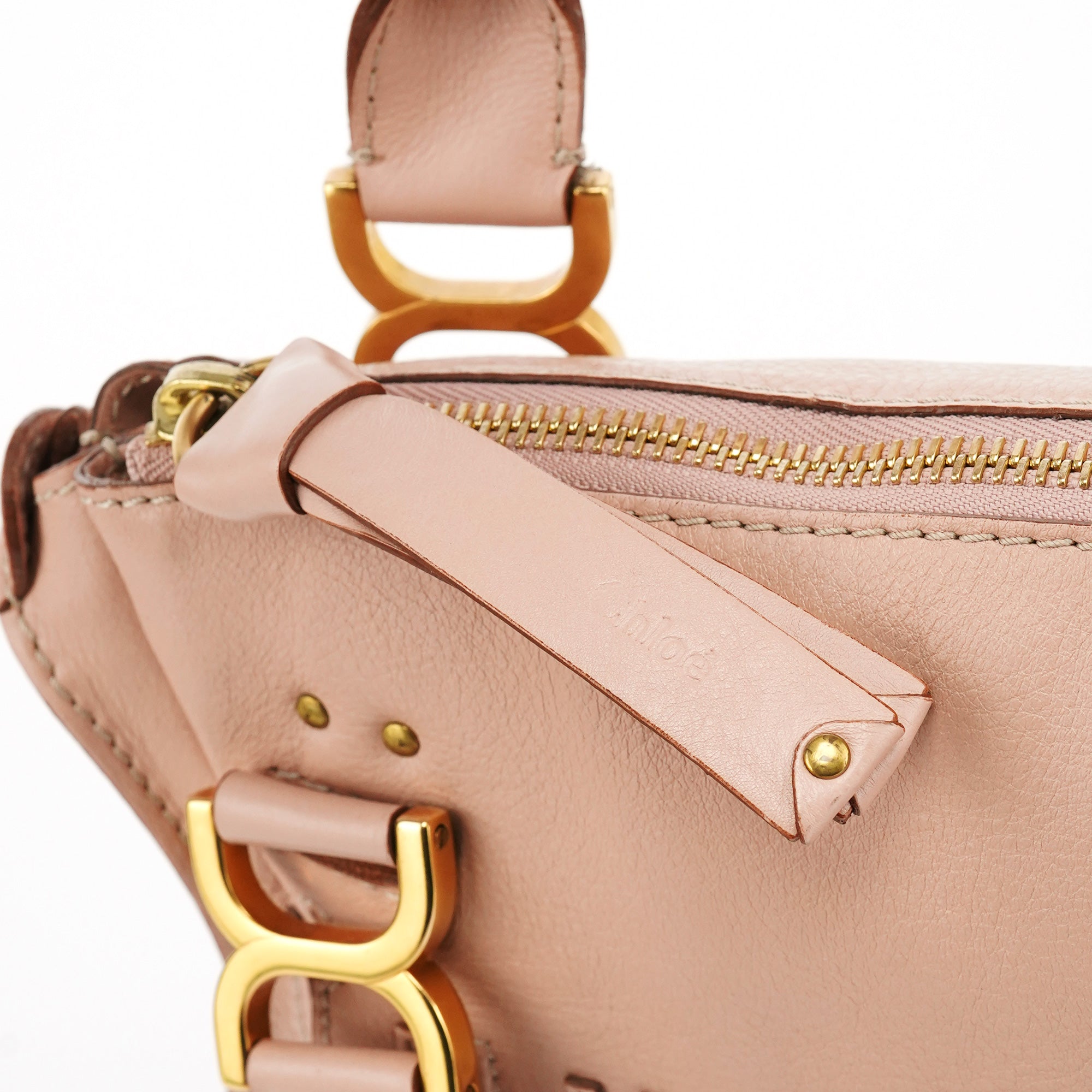 Soft Pink Leather Marcie Shoulder Bag