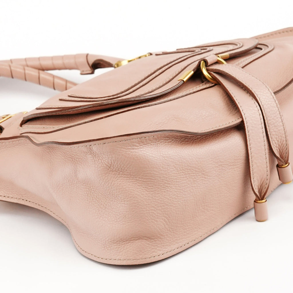 Soft Pink Leather Marcie Shoulder Bag