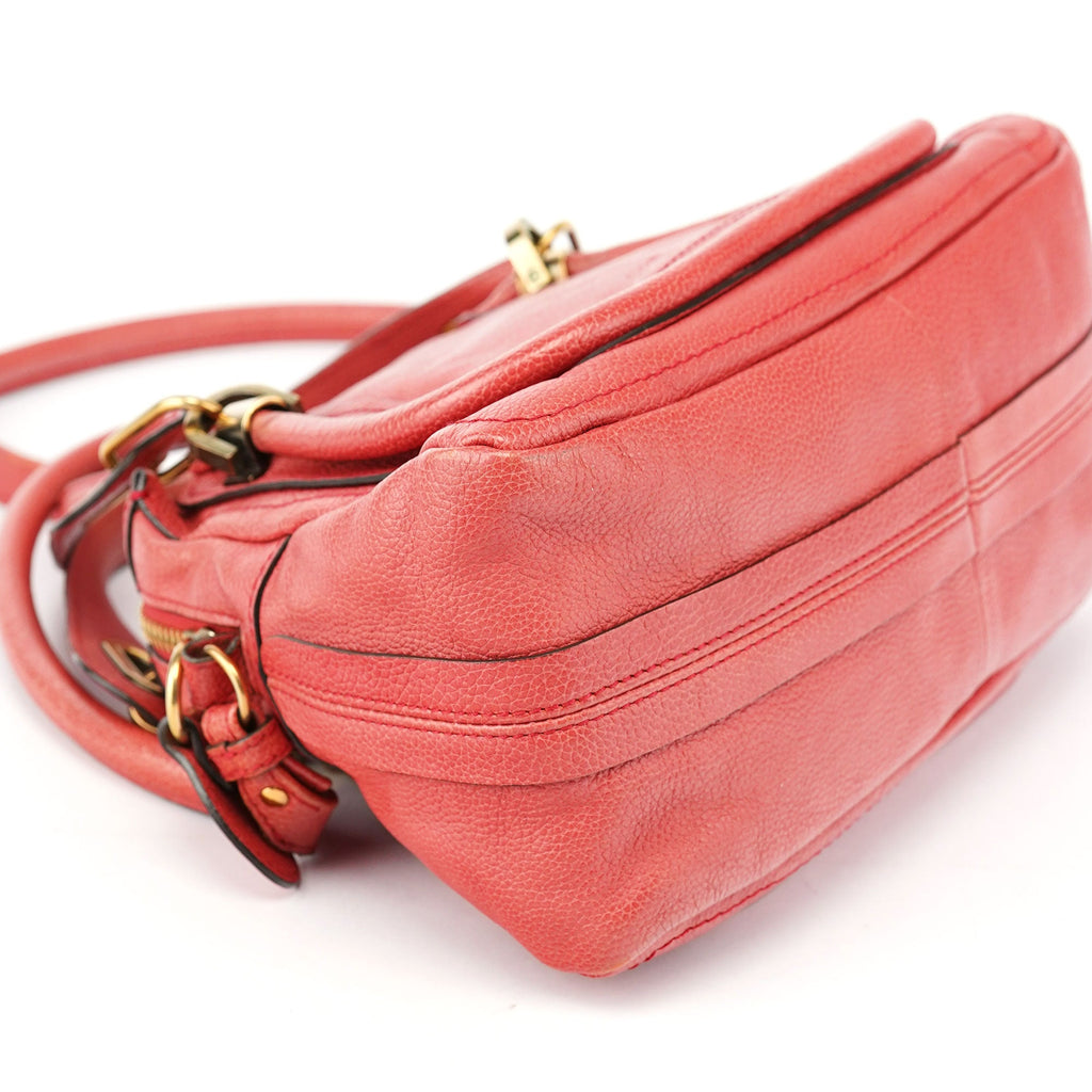 Pink Leather Paraty 2-Way Shoulder Bag